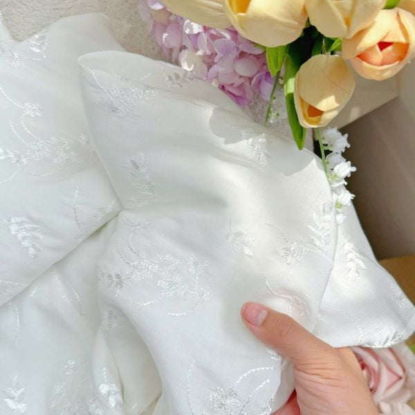 Đầm Tơ Ánh Kim Thêu Thiết Kế TuTu Store Phù Hợp Đi Chơi Dành Cho Nữ - Mã D1352