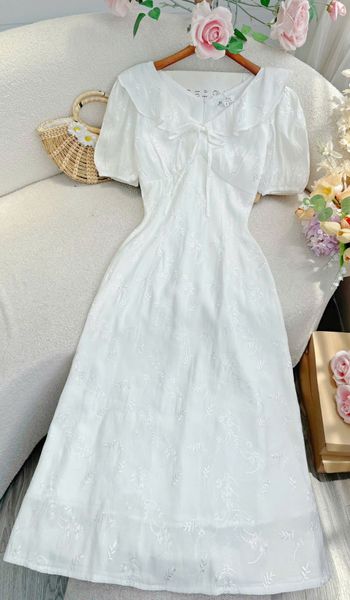 Đầm Tơ Thêu Thiết Kế TuTu Store Phù Hợp Đi Chơi Dành Cho Nữ - Mã D1344