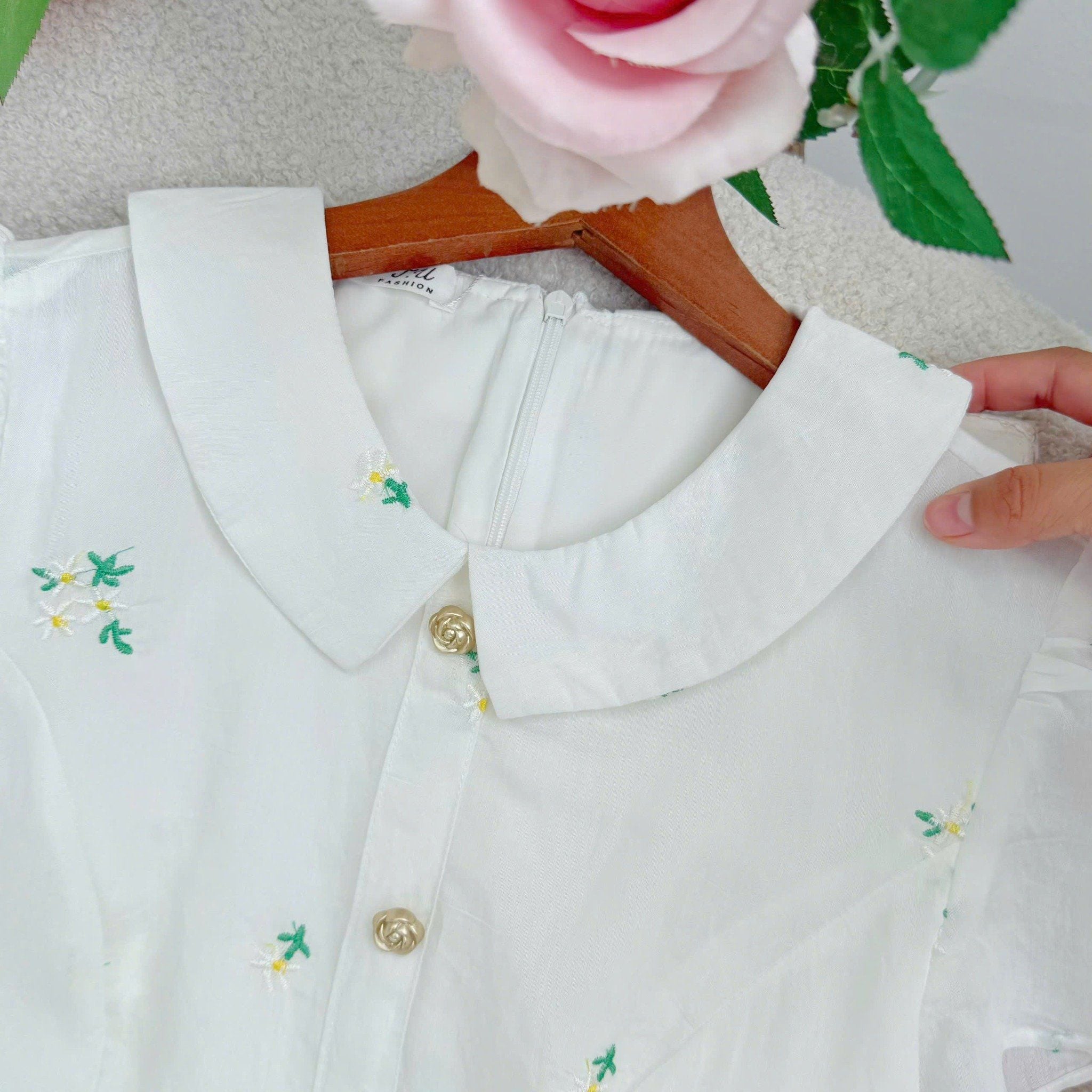 Đầm Tơ Thêu Thiết Kế TuTu Store Phù Hợp Đi Làm Dành Cho Nữ - Mã D1353