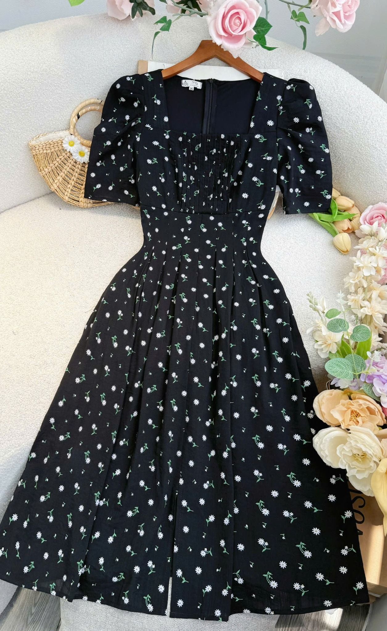 Đầm Linen Thun Thiết Kế TuTu Store Phù Hợp Đi Làm Dành Cho Nữ - Mã D1338