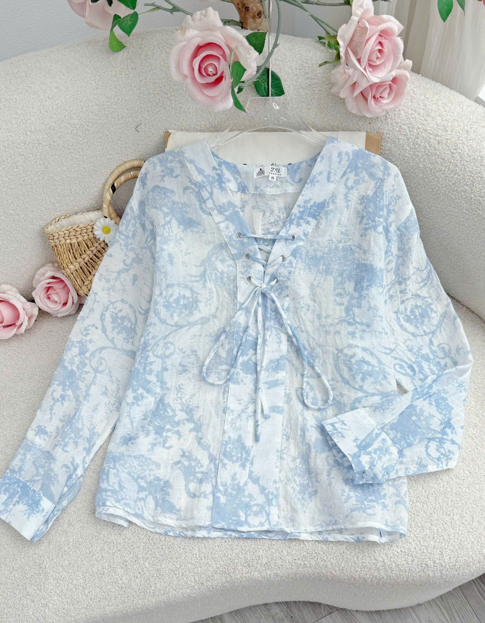 Áo Tơ Linen Thiết Kế TuTu Store Phù Hợp Đi Làm Dành Cho Nữ - Mã AS621