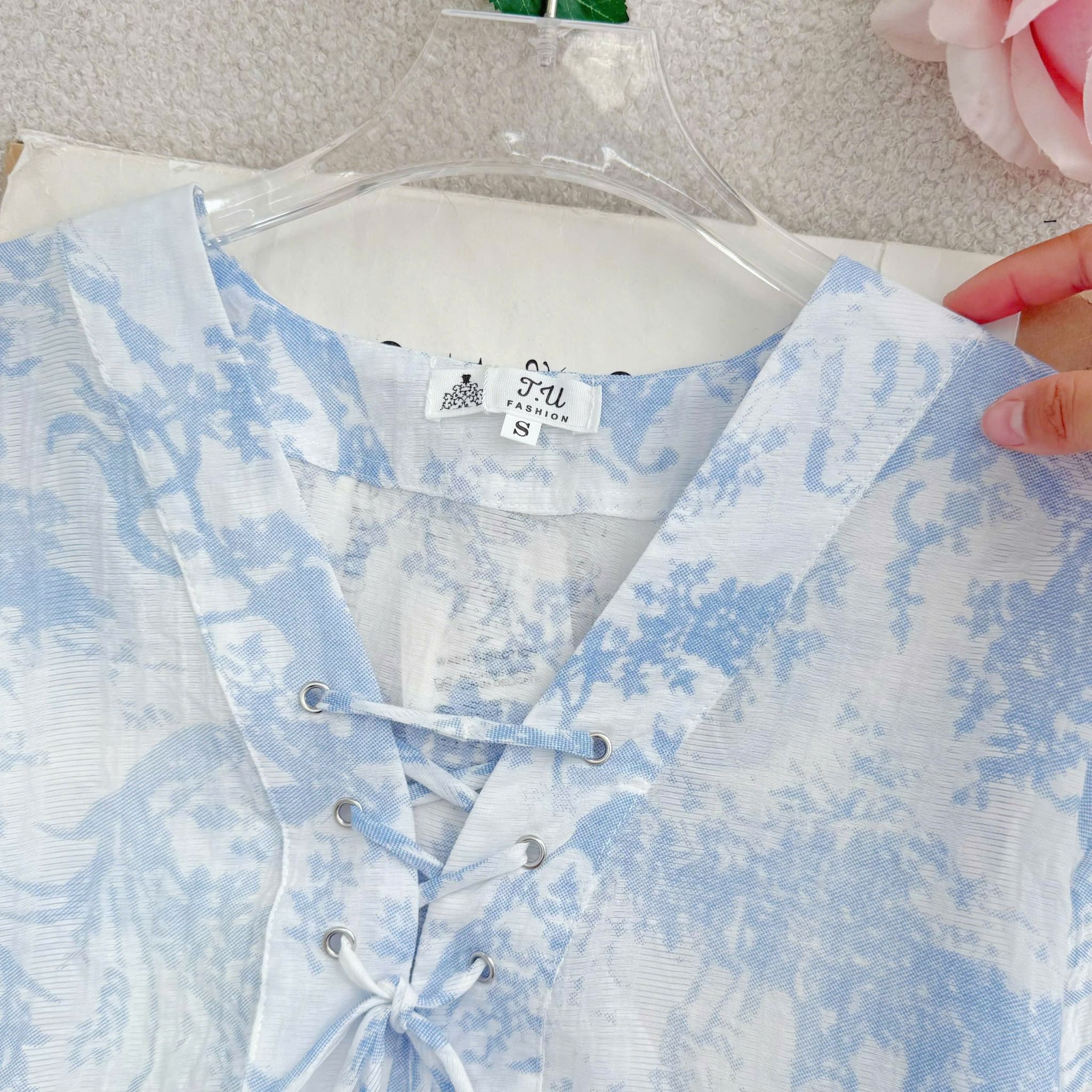 Áo Tơ Linen Thiết Kế TuTu Store Phù Hợp Đi Làm Dành Cho Nữ - Mã AS621