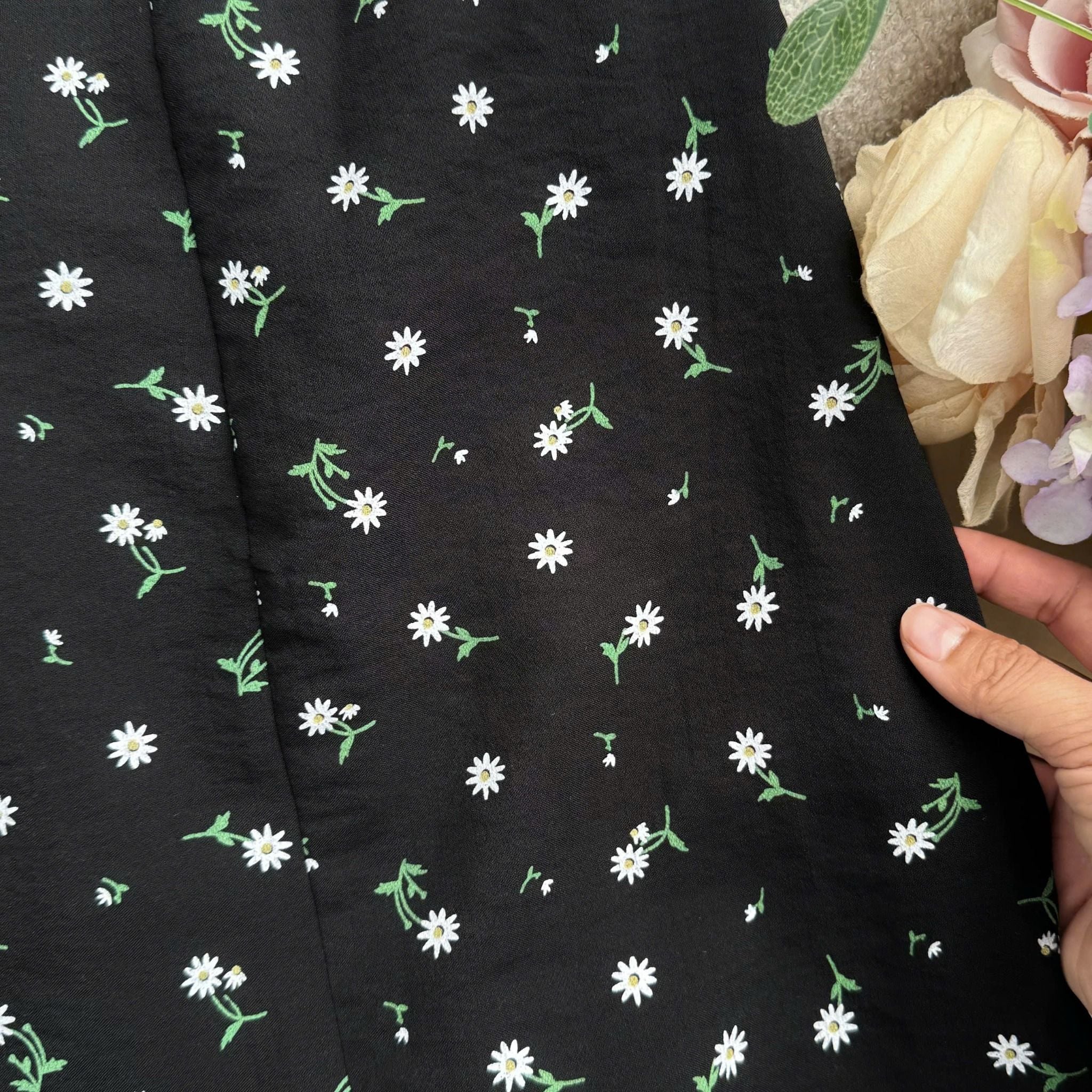 Đầm Linen Thun Cổ Tròn Thiết Kế TuTu Store Dành Cho Nữ Mã D1363