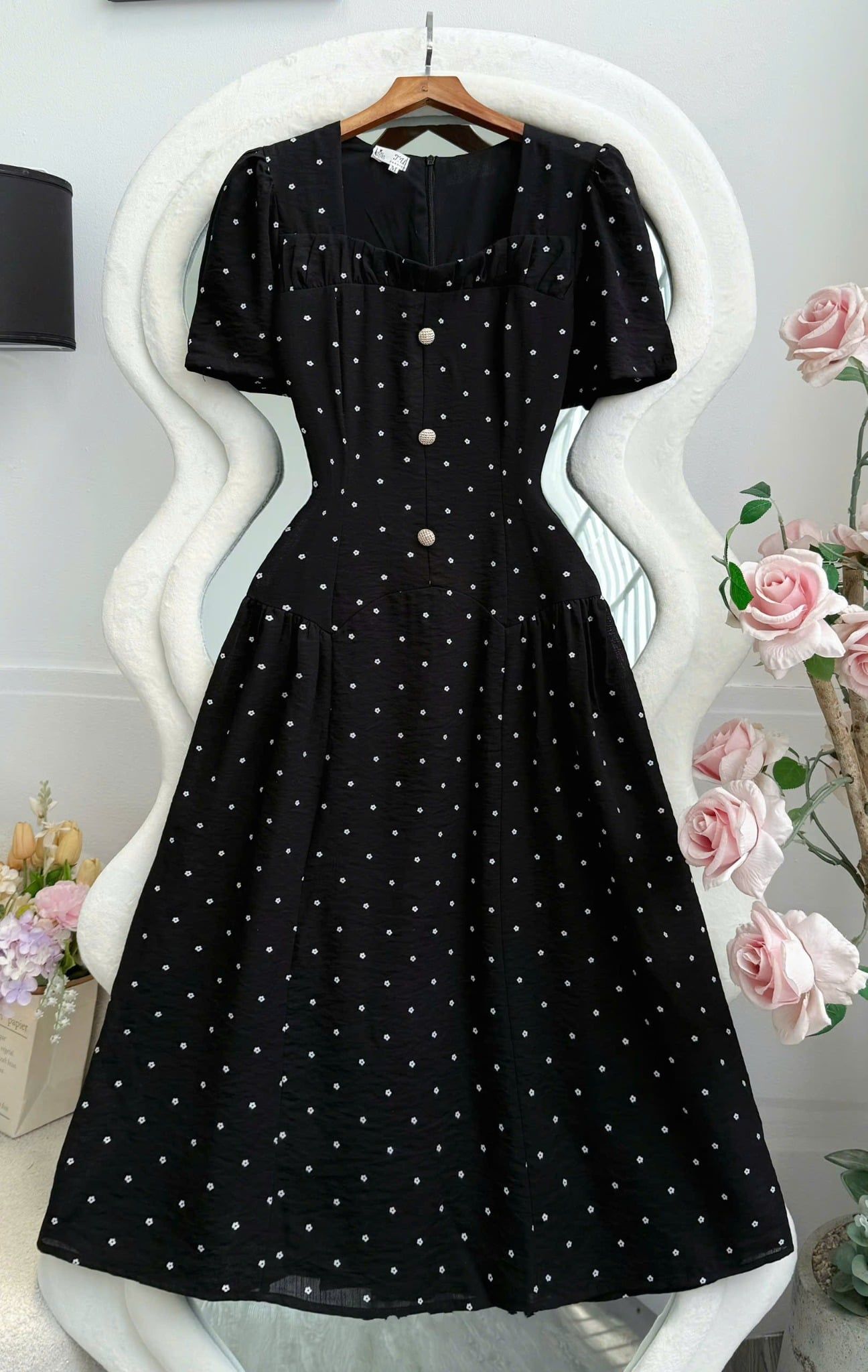 Đầm Xô Linen Thiết Kế TuTu Store Phù Hợp Đi Làm Dành Cho Nữ - Mã D1368