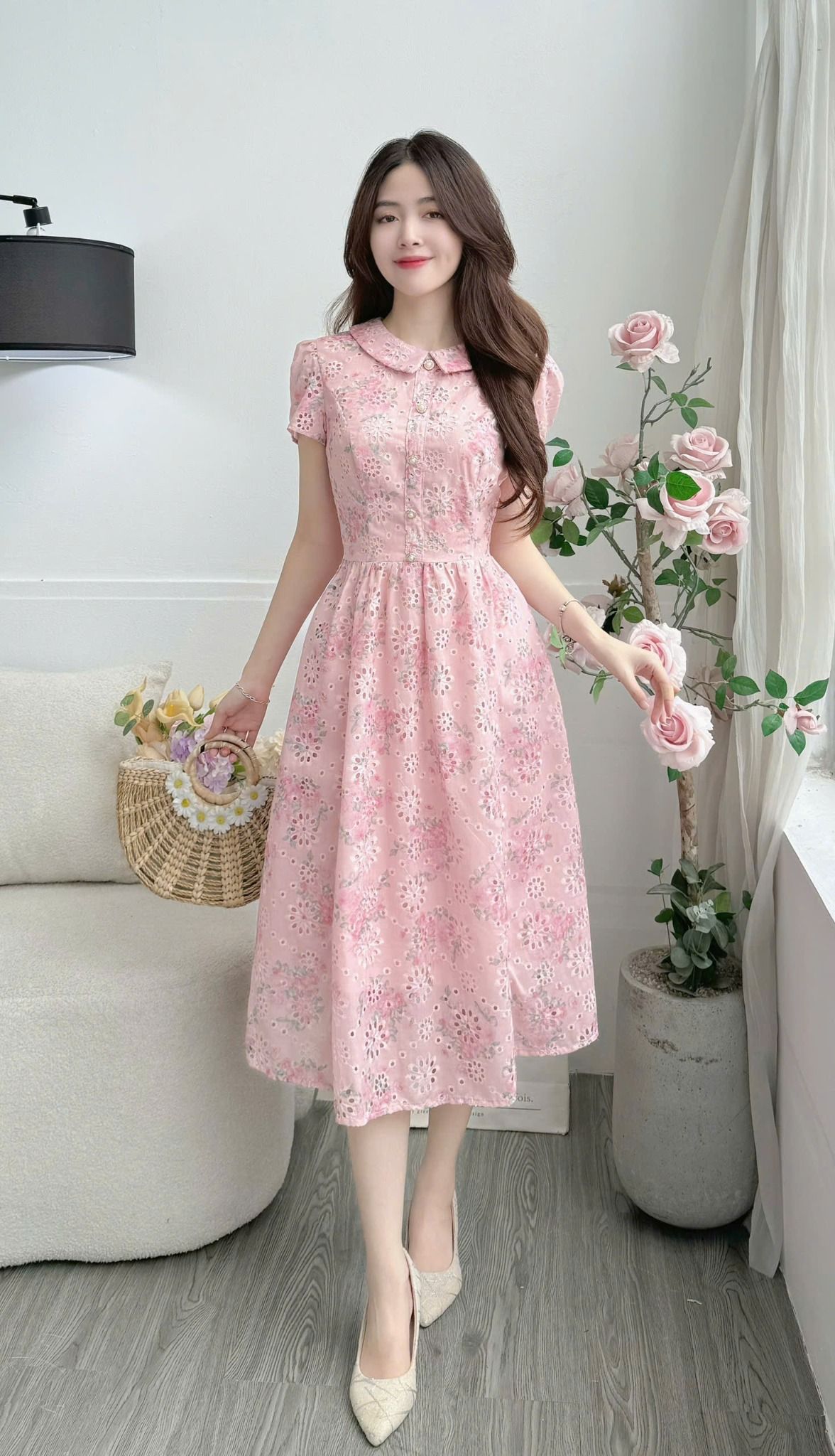 Đầm Kate Thêu Thiết Kế TuTu Store Phù Hợp Đi Làm Dành Cho Nữ - Mã D1259