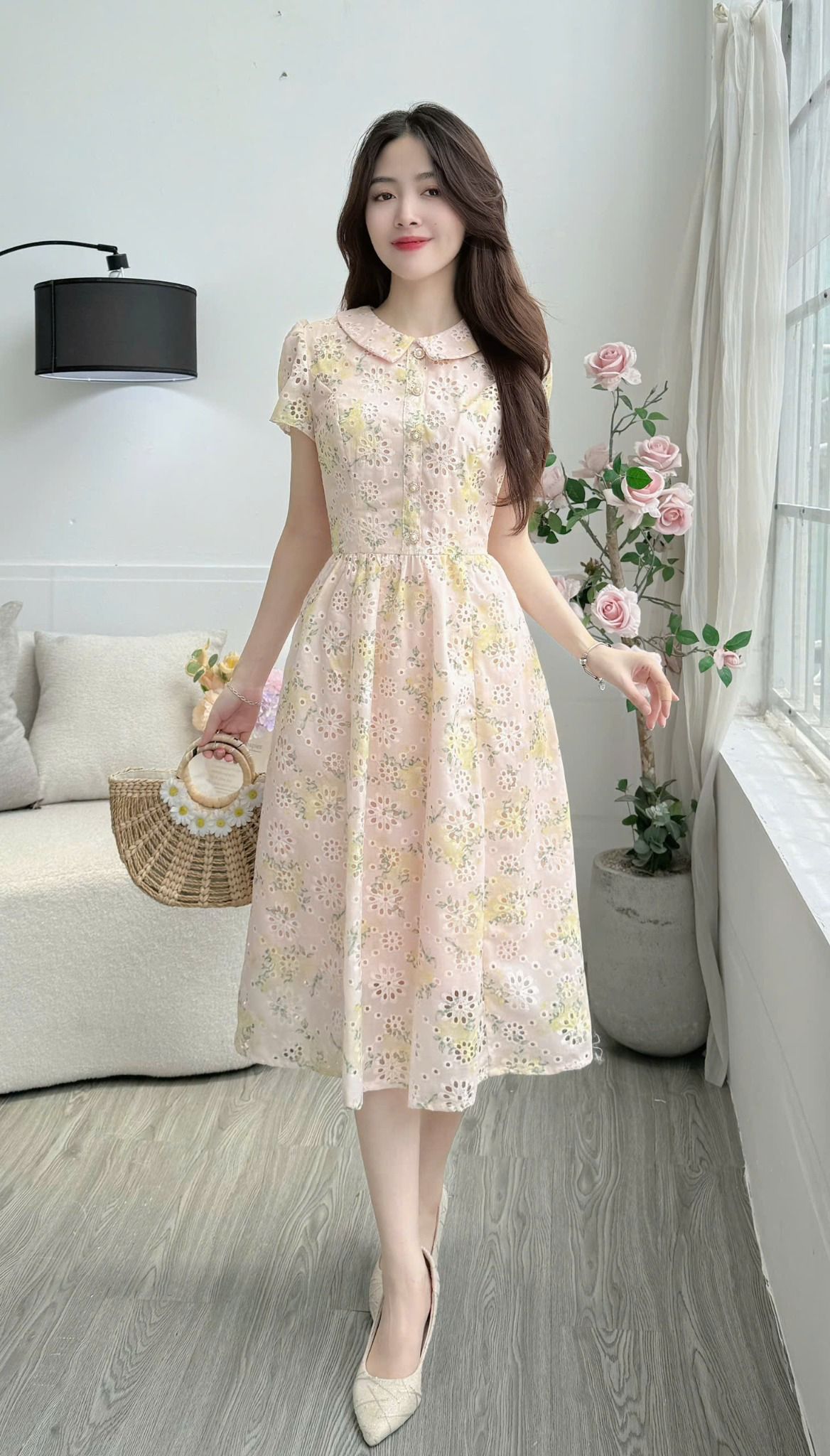 Đầm Kate Thêu Thiết Kế TuTu Store Phù Hợp Đi Làm Dành Cho Nữ - Mã D1259