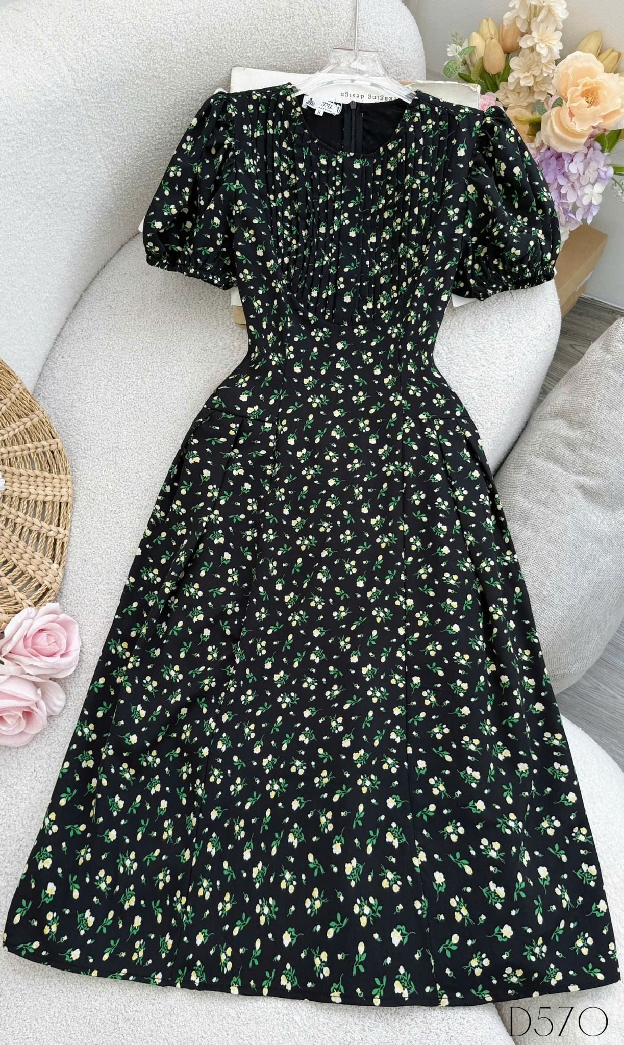 Đầm Hoa Xinh Thiết Kế TutuStore - Mã D570