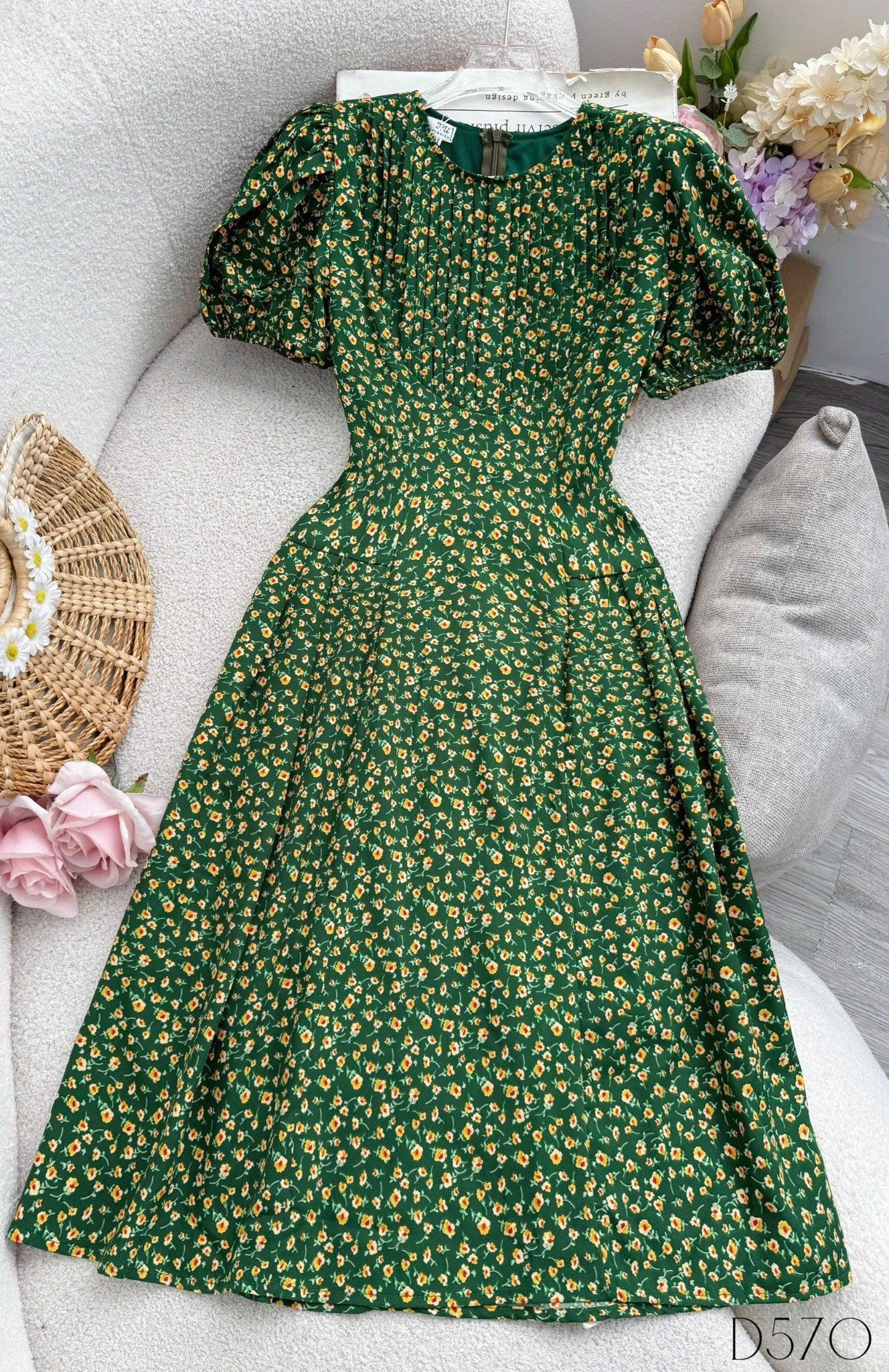 Đầm Hoa Xinh Thiết Kế TutuStore - Mã D570