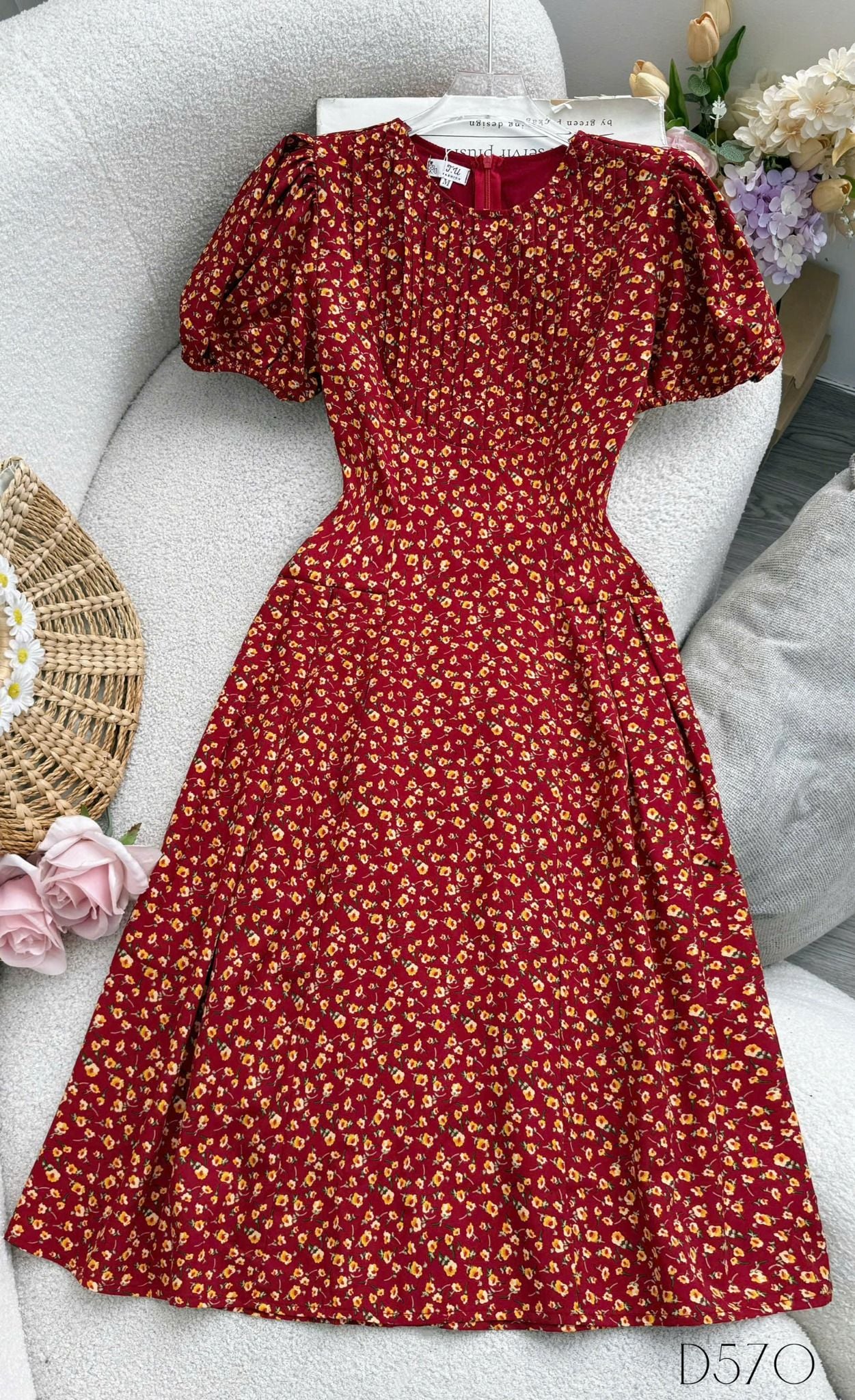 Đầm Hoa Xinh Thiết Kế TutuStore - Mã D570