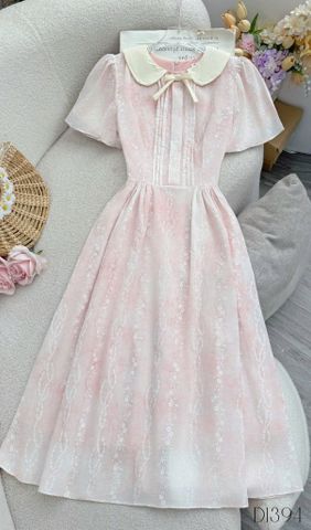 Đầm Voan Tơ Thêu Thiết Kế TuTu Store Phù Hợp Công Sở Dành Cho Nữ - Mã D1394
