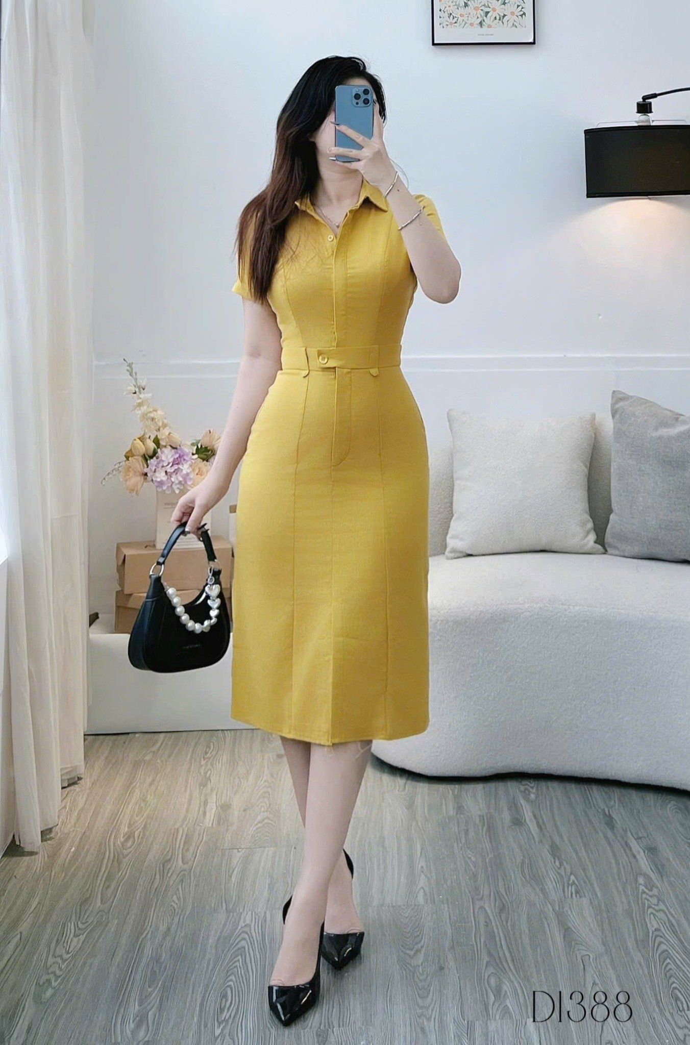 Đầm Linen Cotton Thiết Kế TuTu Store Dành Cho Nữ - Mã D1388