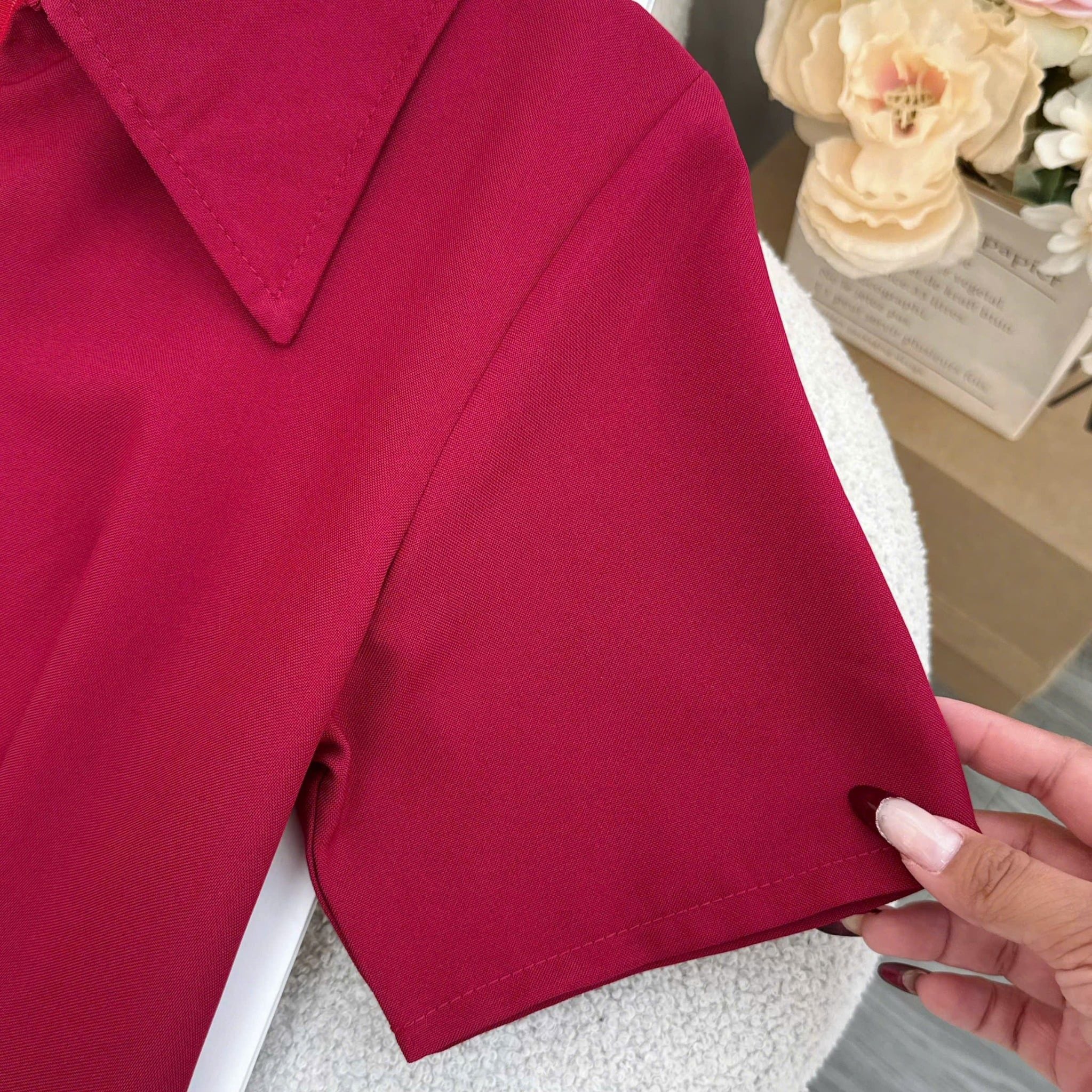 Đầm thiết kế cổ sơ mi dáng dài công sở TuTu Store - Mã D1547