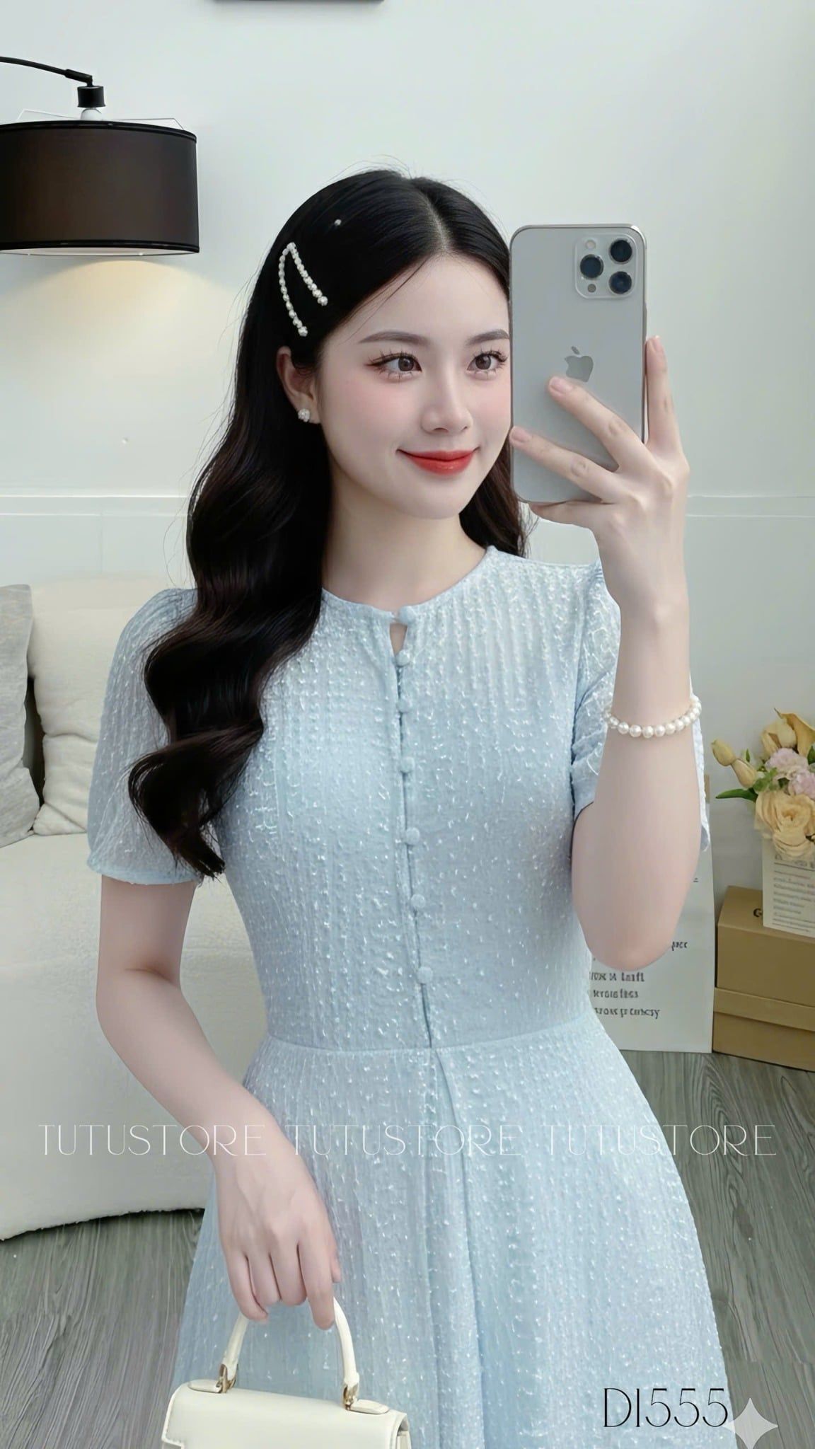 Đầm thiết kế dáng xòe đi chơi TuTu Store - Mã D1555