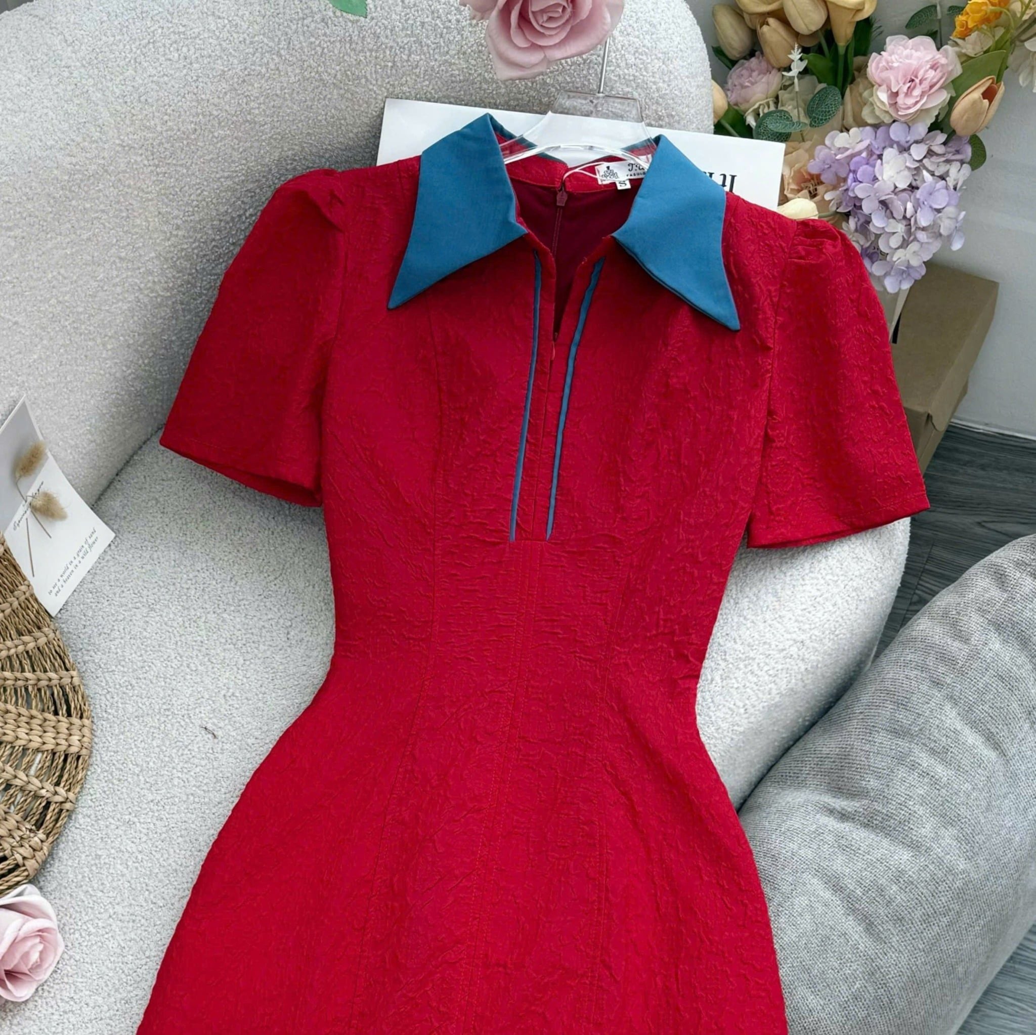 Đầm thiết kế cổ sơ mi công sở TuTu Store - Mã D1558