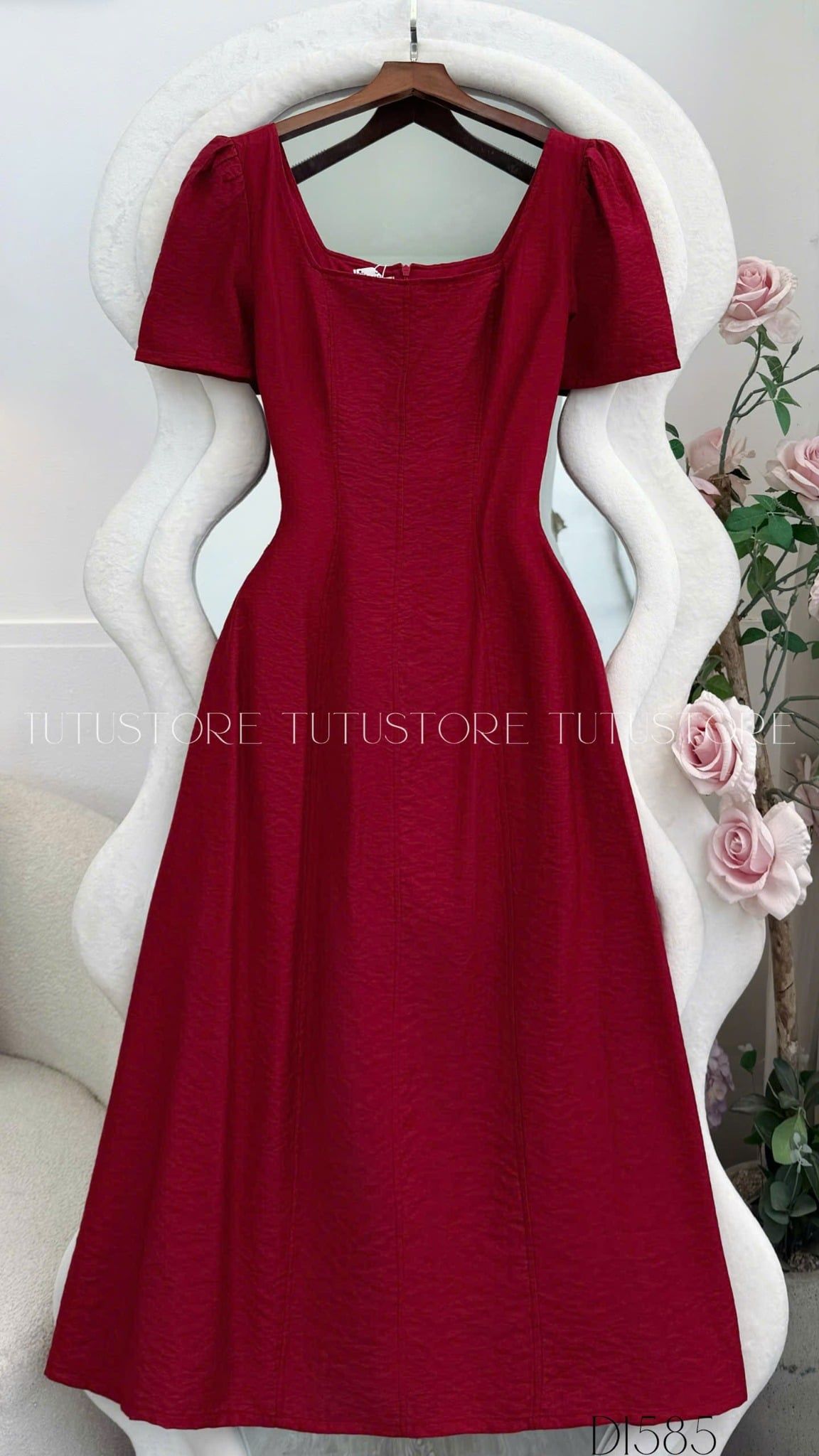 Đầm thiết kể cổ vuông dáng dài đi tiệc TuTu Store - Mã D1585