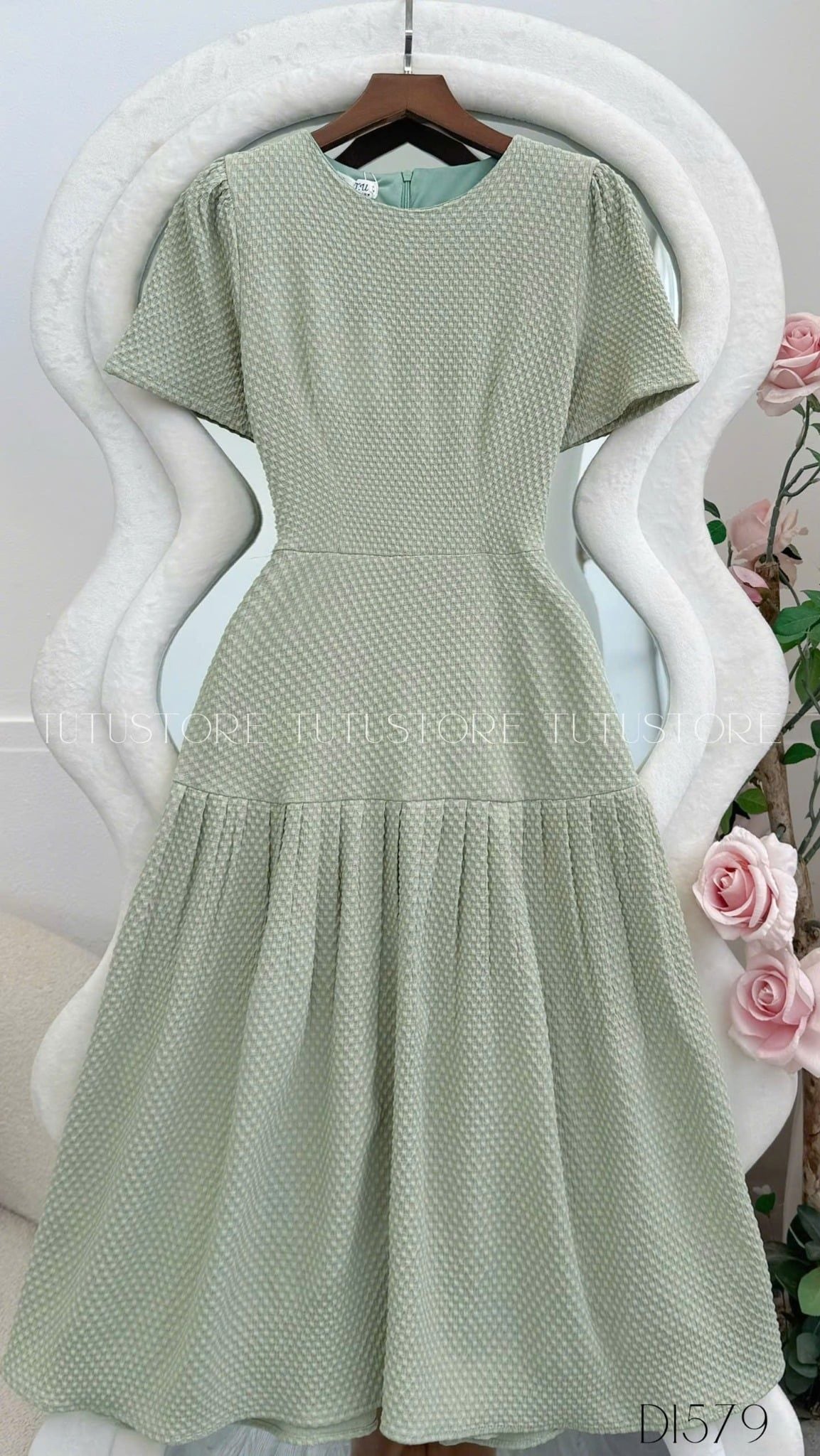 Đầm Thiết Kế Cổ Tròn Dáng Xòe Đi Chơi TuTu Store - Mã D1579