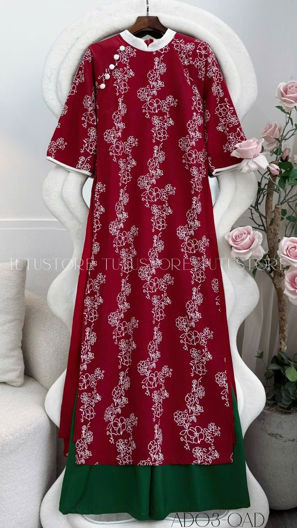 Áo Dài thiết kế cách tân đi chơi TuTu Store - Mã AD03