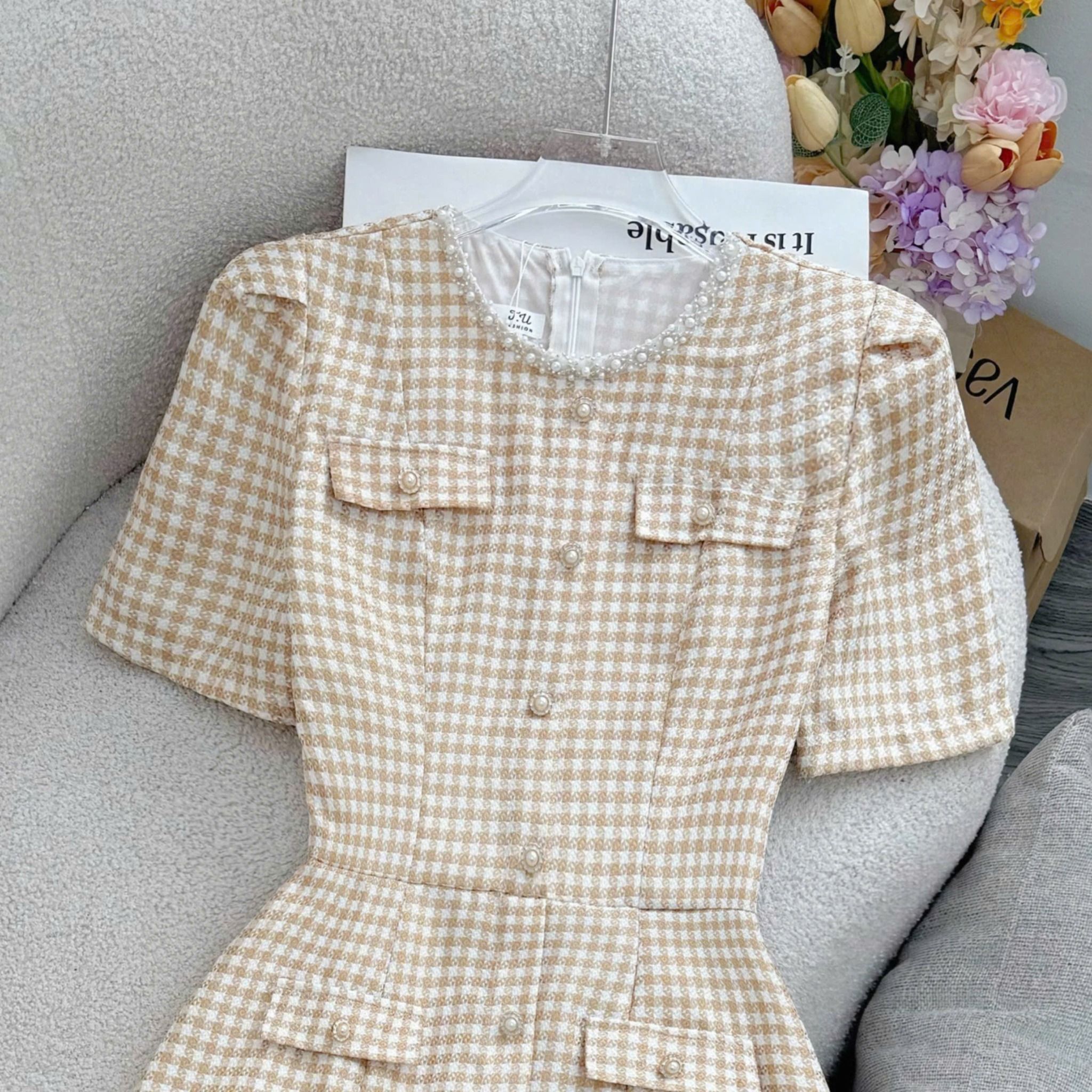 Đầm Thiết Kế Cổ Tròn Dáng Chữ A Đi Chơi TuTu Store - Mã D1586