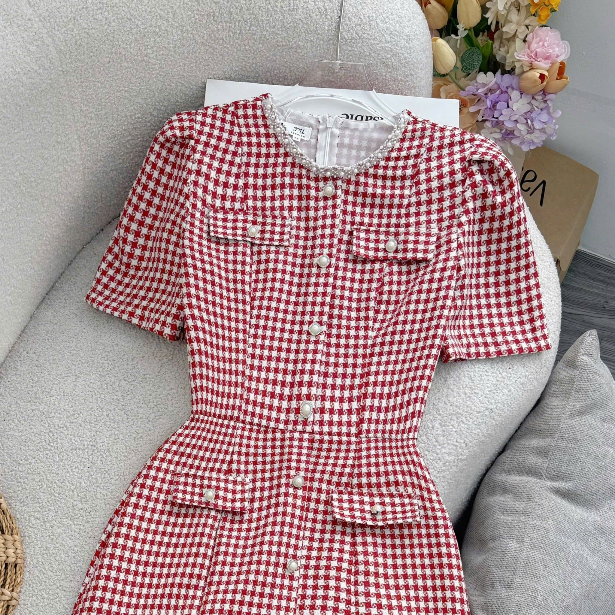 Đầm Thiết Kế Cổ Tròn Dáng Chữ A Đi Chơi TuTu Store - Mã D1586