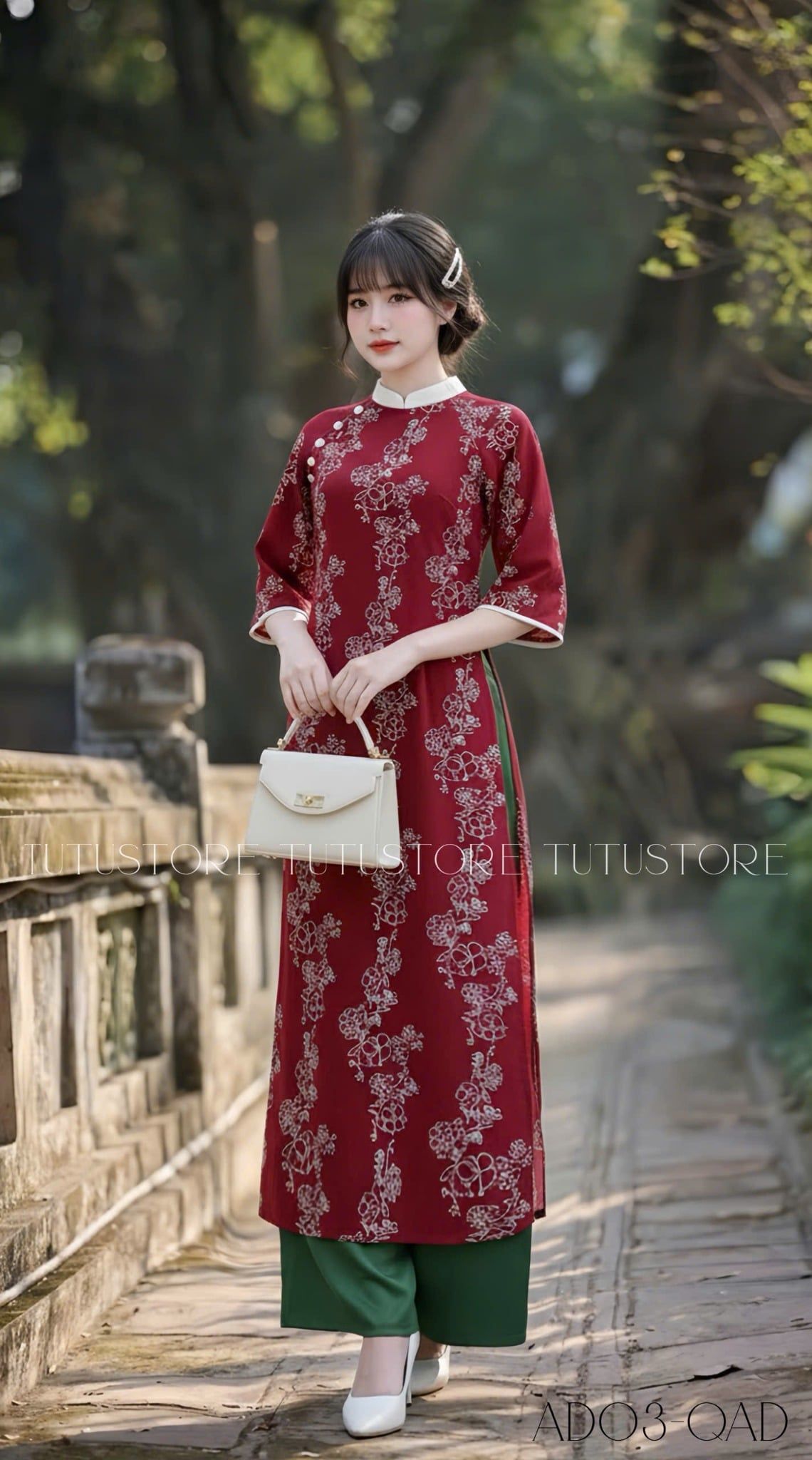 Áo Dài thiết kế cách tân đi chơi TuTu Store - Mã AD03