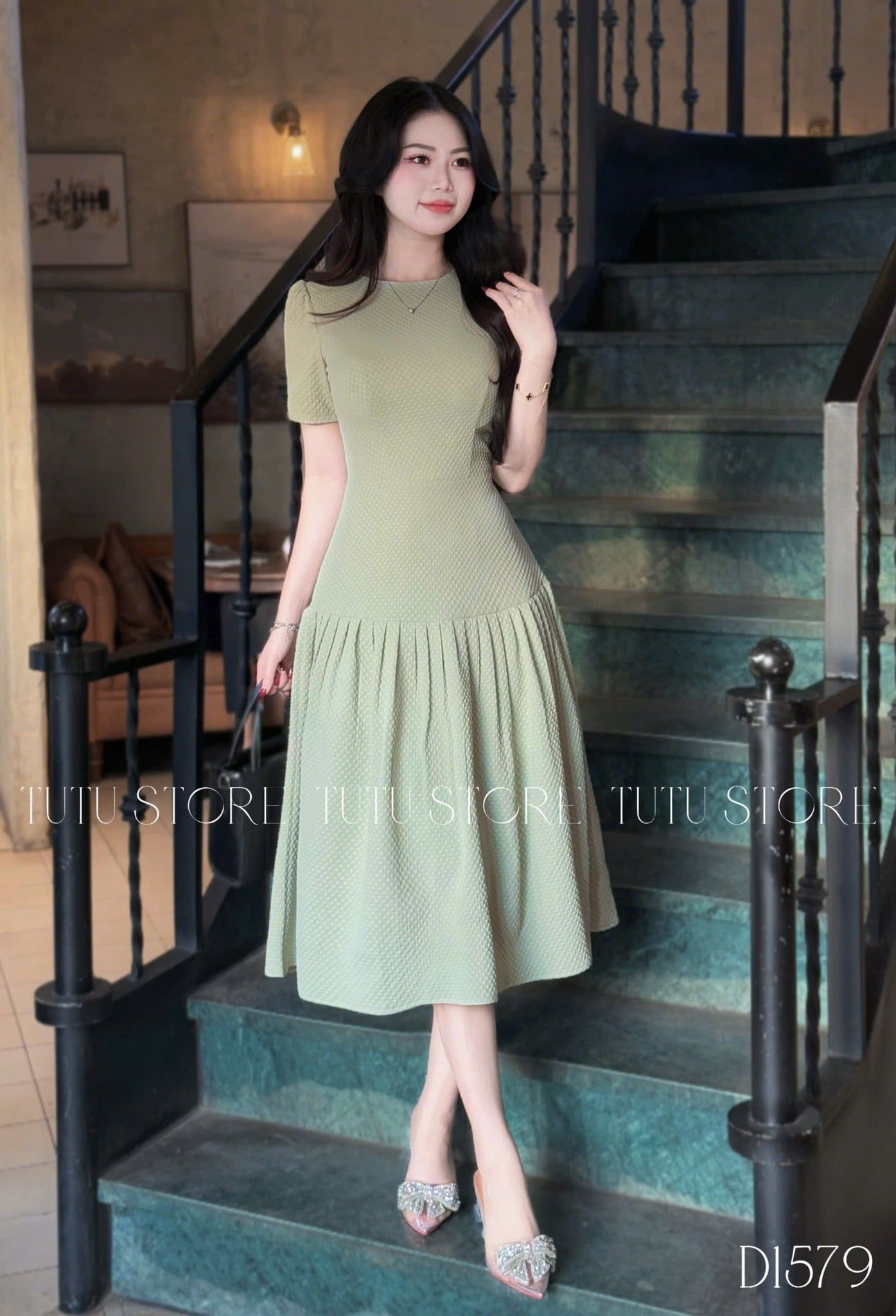 Đầm Thiết Kế Cổ Tròn Dáng Xòe Đi Chơi TuTu Store - Mã D1579