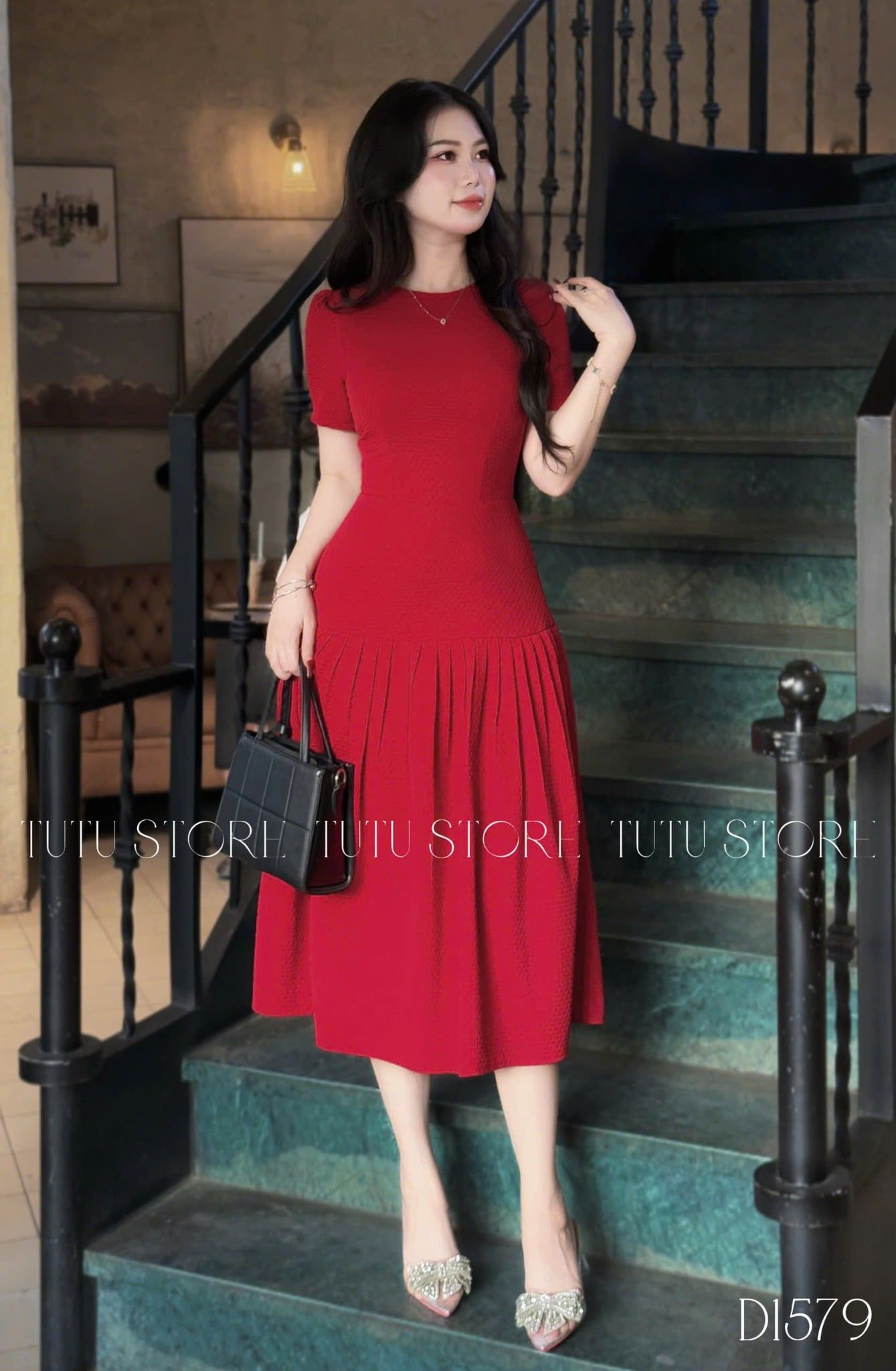 Đầm Thiết Kế Cổ Tròn Dáng Xòe Đi Chơi TuTu Store - Mã D1579