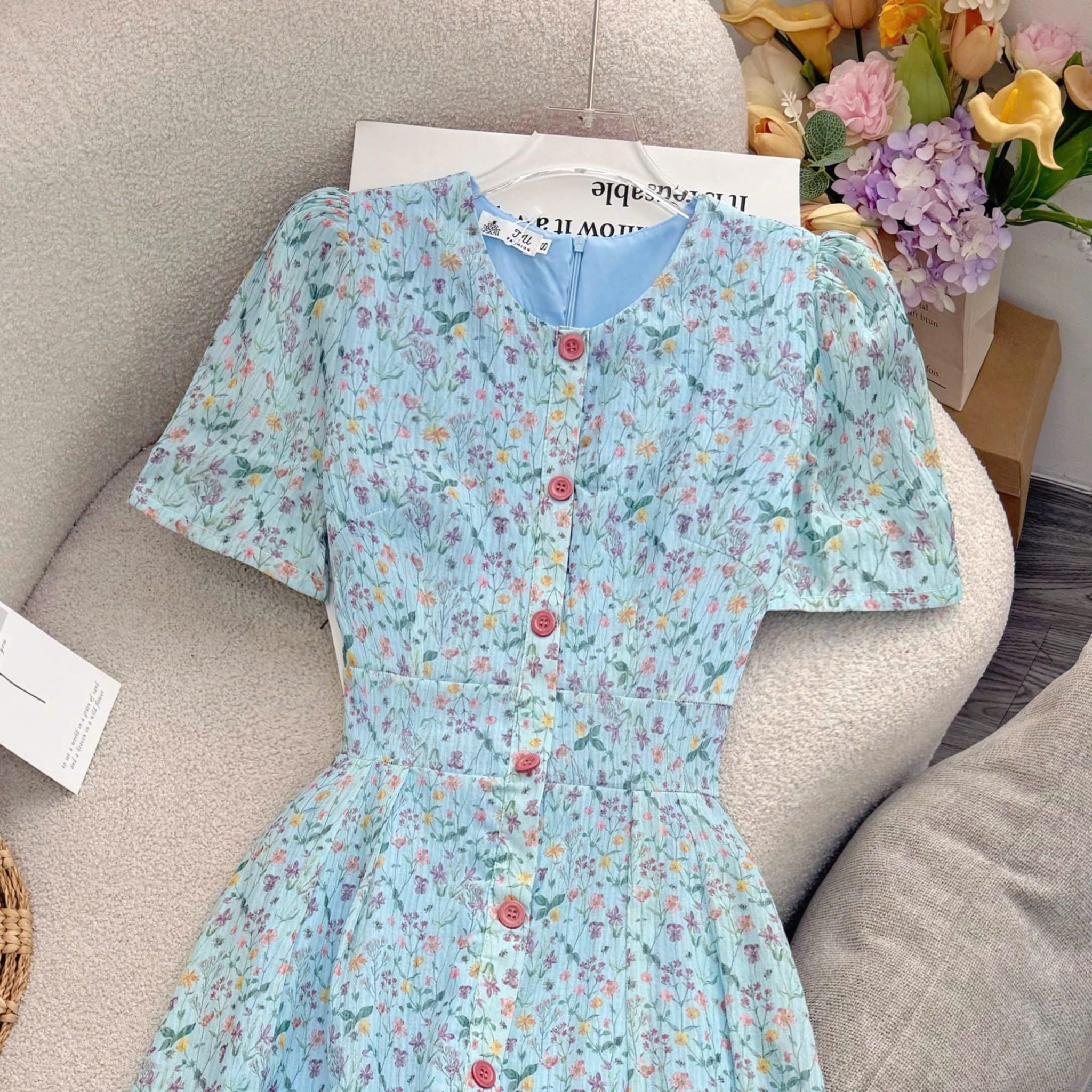 Đầm Thiết Kế Cổ Tròn Dáng Dài Đi Chơi TuTu Store - Mã D1576