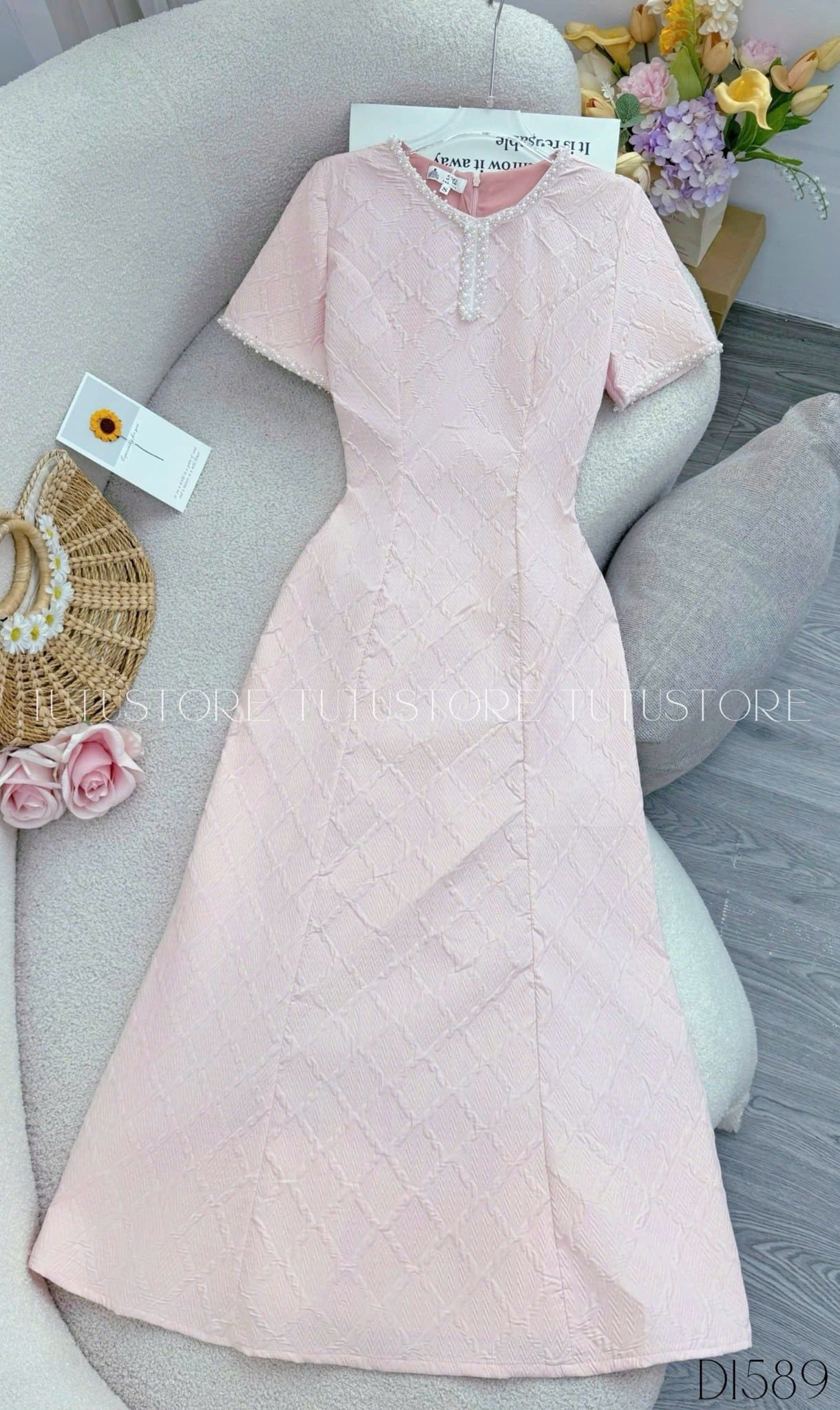 Đầm Thiết Kế Cổ Tròn Đi Tiệc TuTu Store - Mã D1589