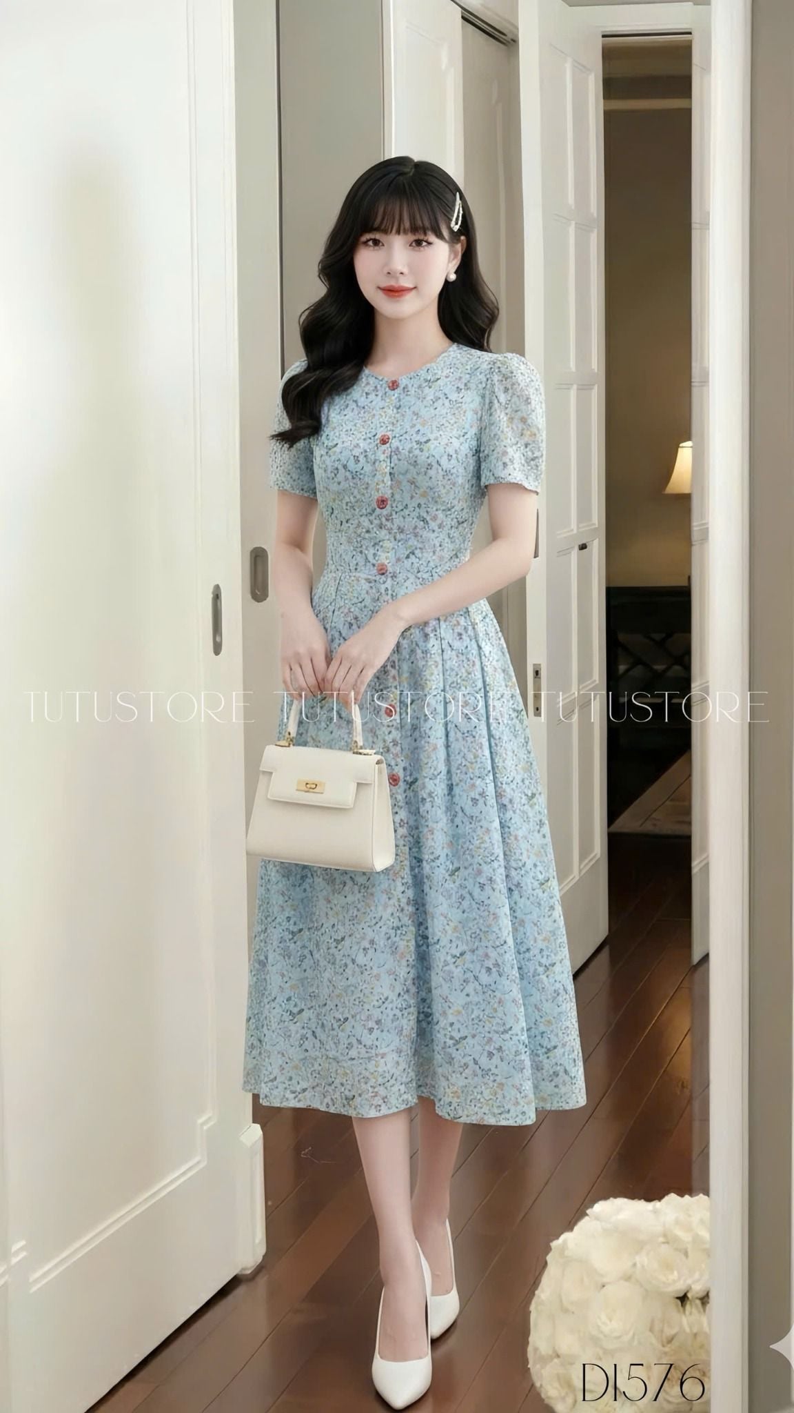 Đầm Thiết Kế Cổ Tròn Dáng Dài Đi Chơi TuTu Store - Mã D1576