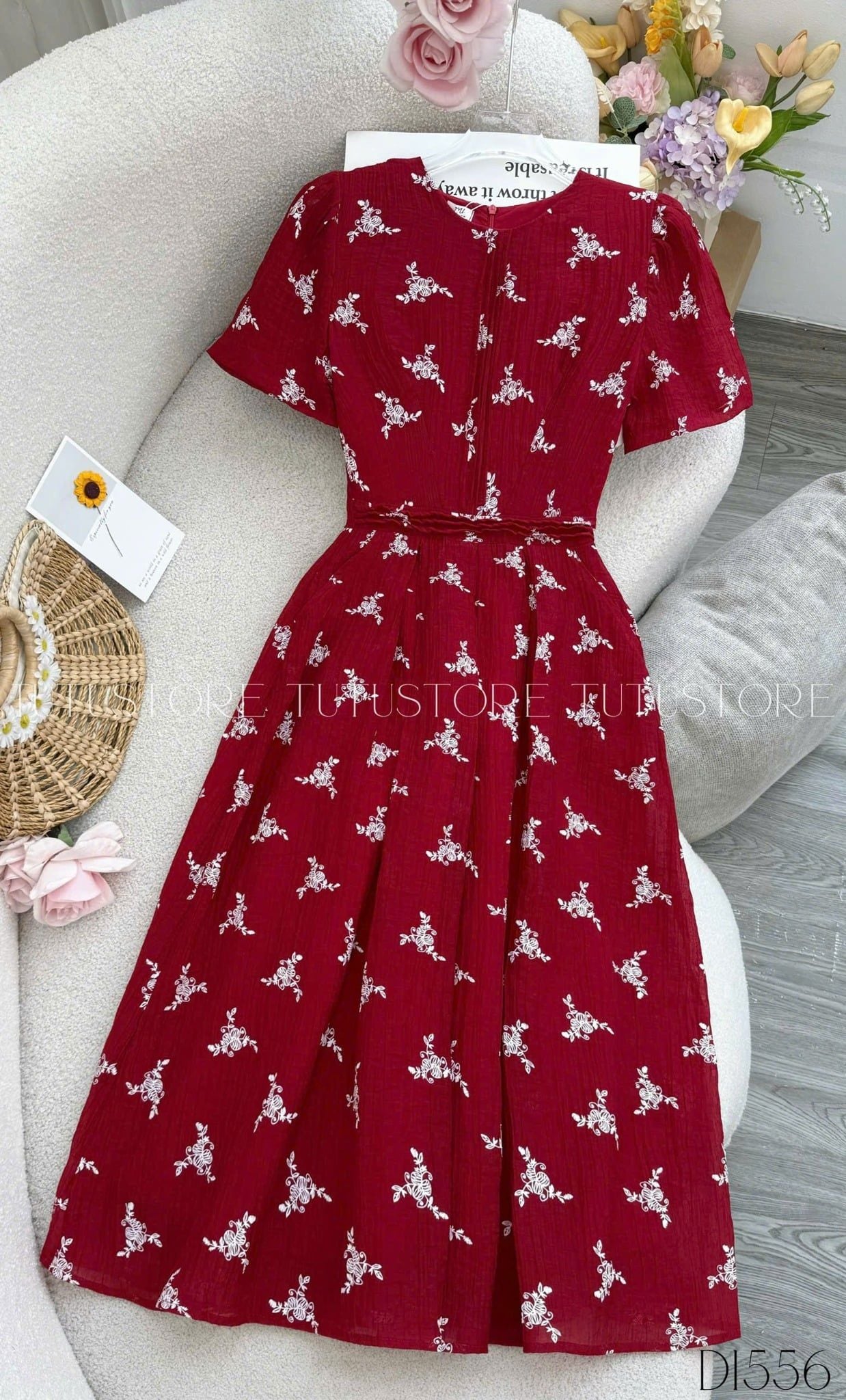 Đầm Thiết Kế Tay Phồng Đi Chơi TuTu Store - Mã D1556