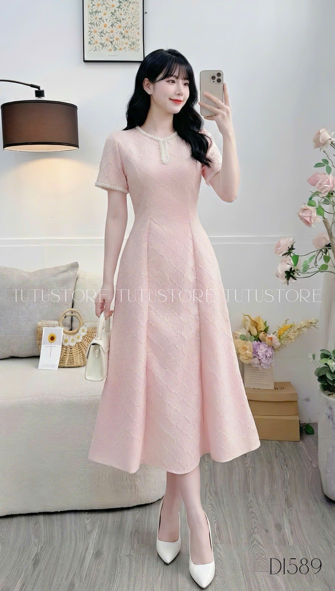 Đầm Thiết Kế Cổ Tròn Đi Tiệc TuTu Store - Mã D1589