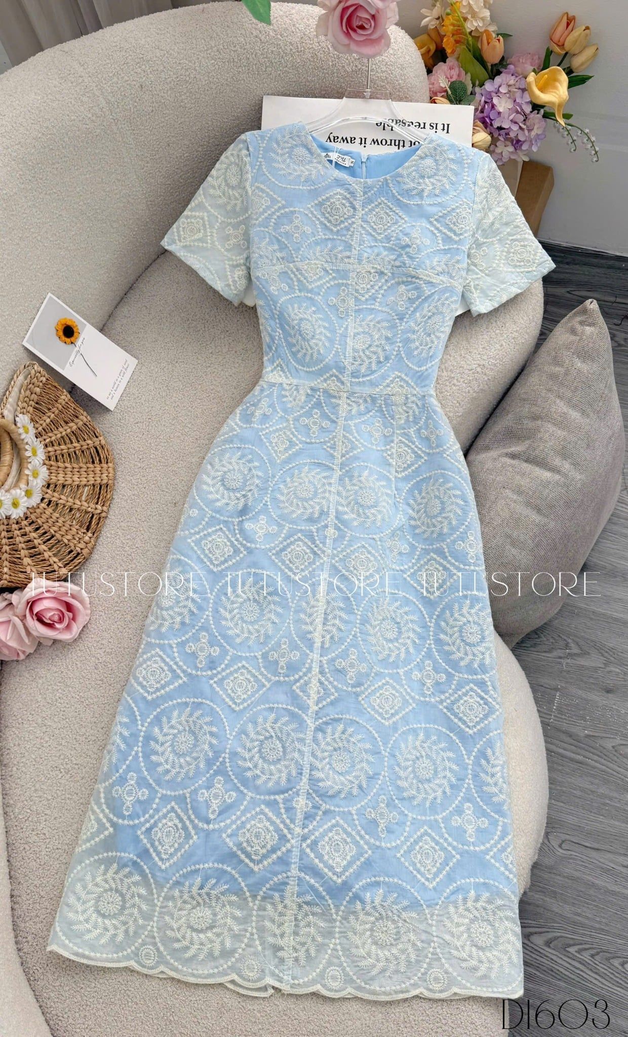 Đầm Thiết Kế Dáng Chữ A Đi Chơi TuTu Store Mã D1603