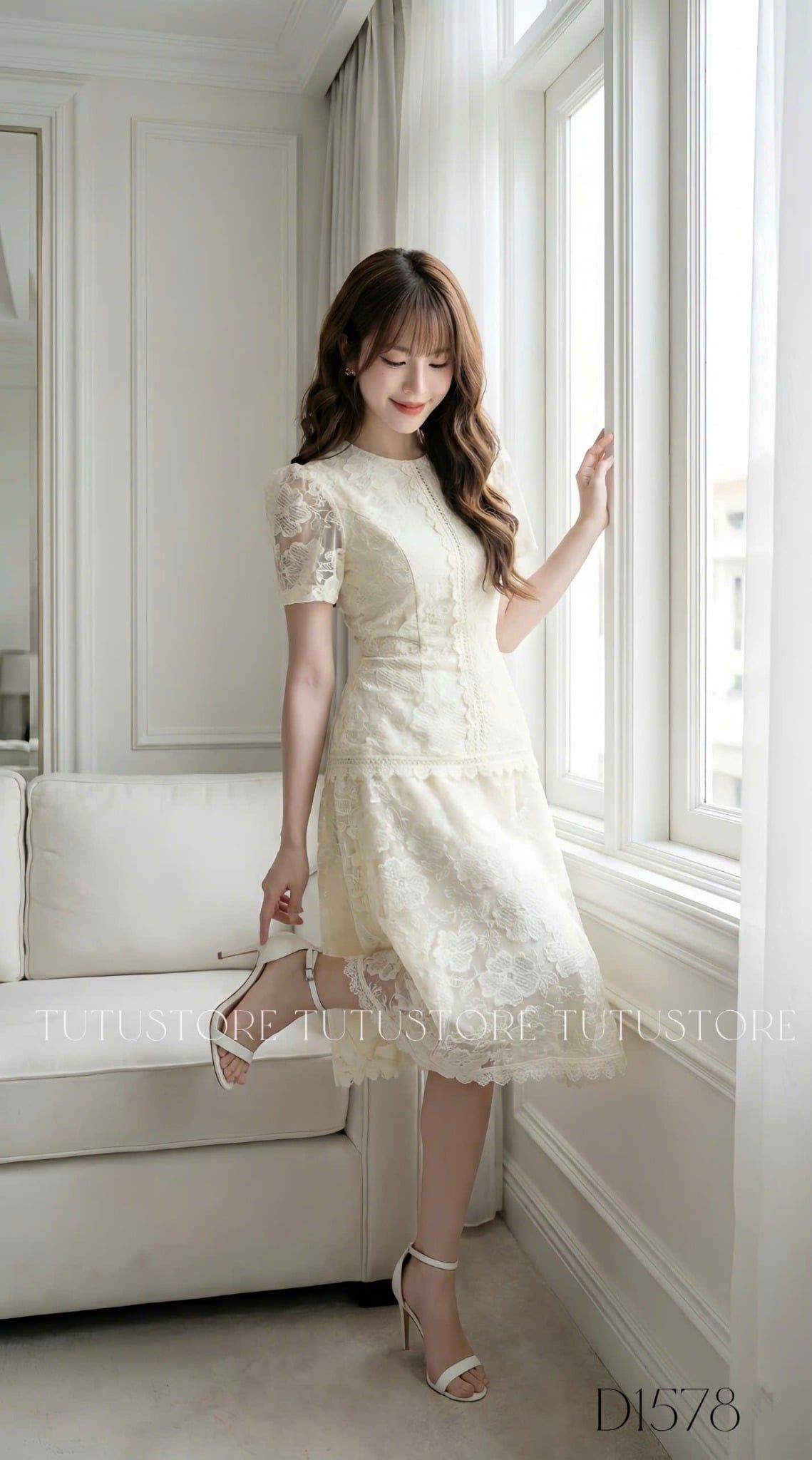 Đầm Thiết Kế Cổ Tròn Dáng Chữ A Đi Tiệc TuTu Store - Mã D1578