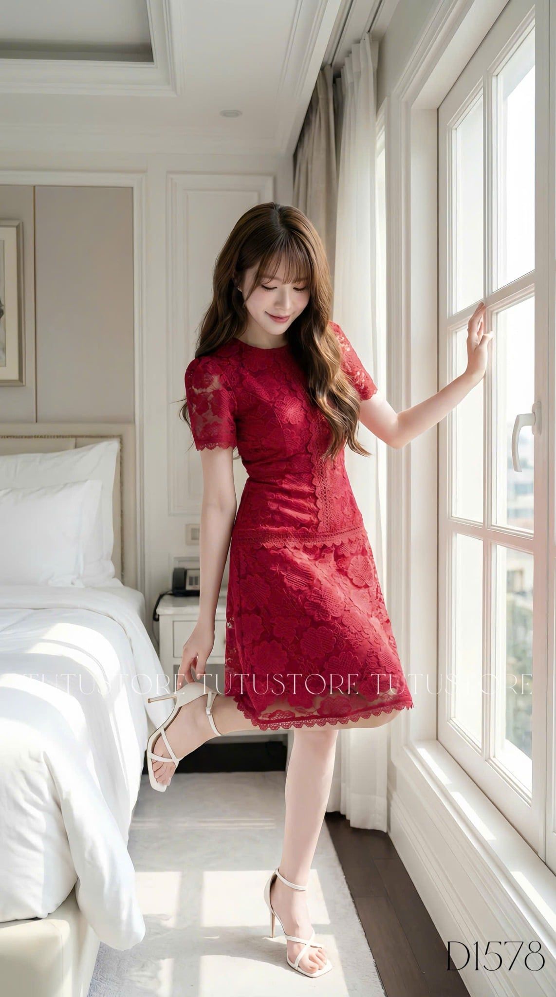 Đầm Thiết Kế Cổ Tròn Dáng Chữ A Đi Tiệc TuTu Store - Mã D1578