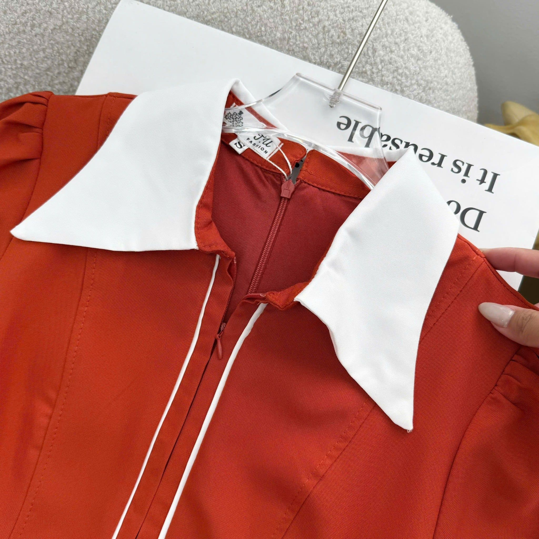 Đầm Thiết Kế Cổ Sơ Mi Dáng Dài Công Sở TuTu Store Mã D1609