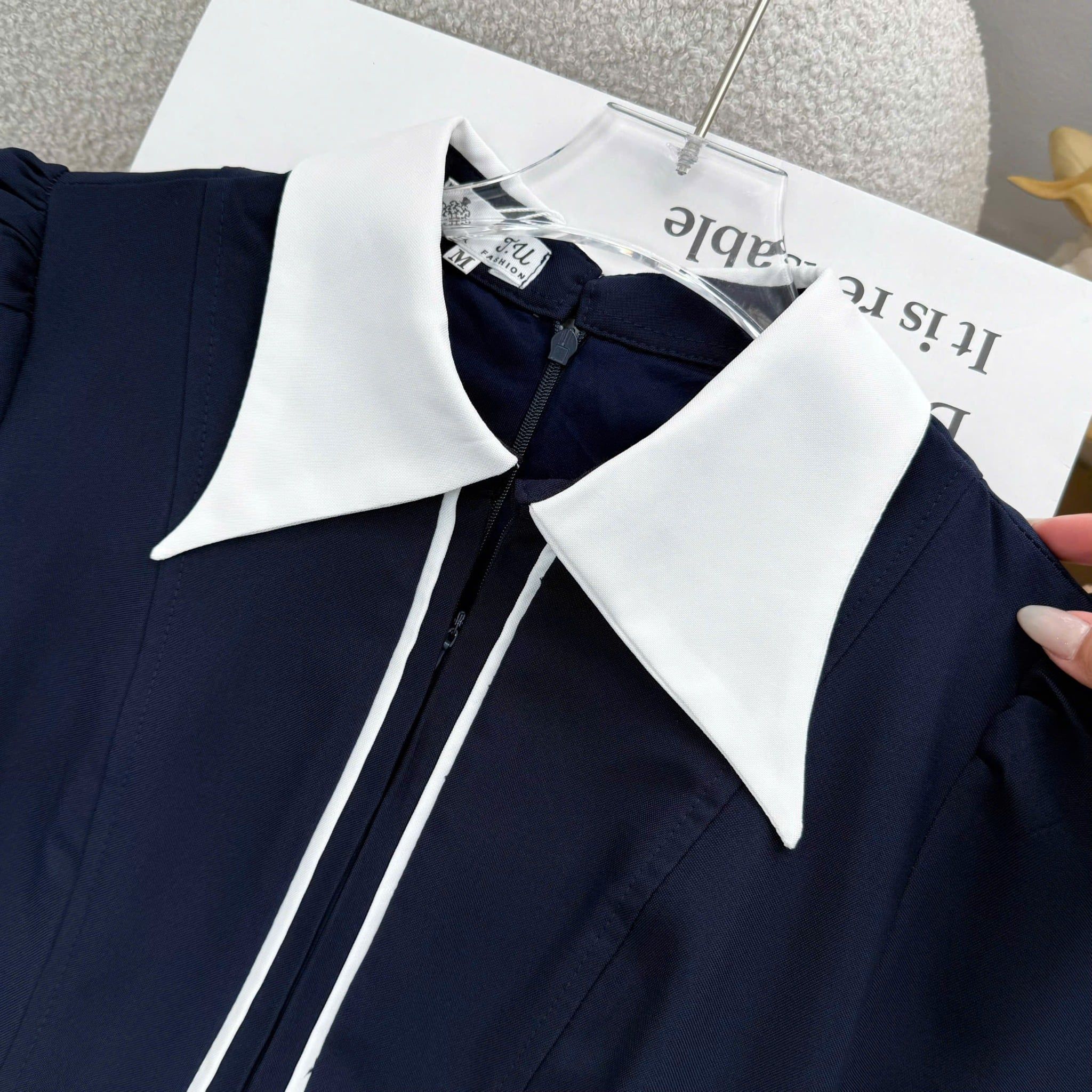 Đầm Thiết Kế Cổ Sơ Mi Dáng Dài Công Sở TuTu Store Mã D1609