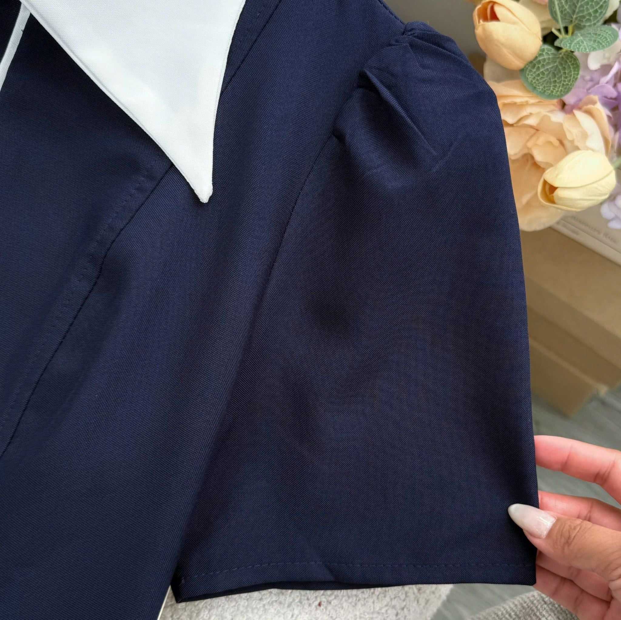 Đầm Thiết Kế Cổ Sơ Mi Dáng Dài Công Sở TuTu Store Mã D1609