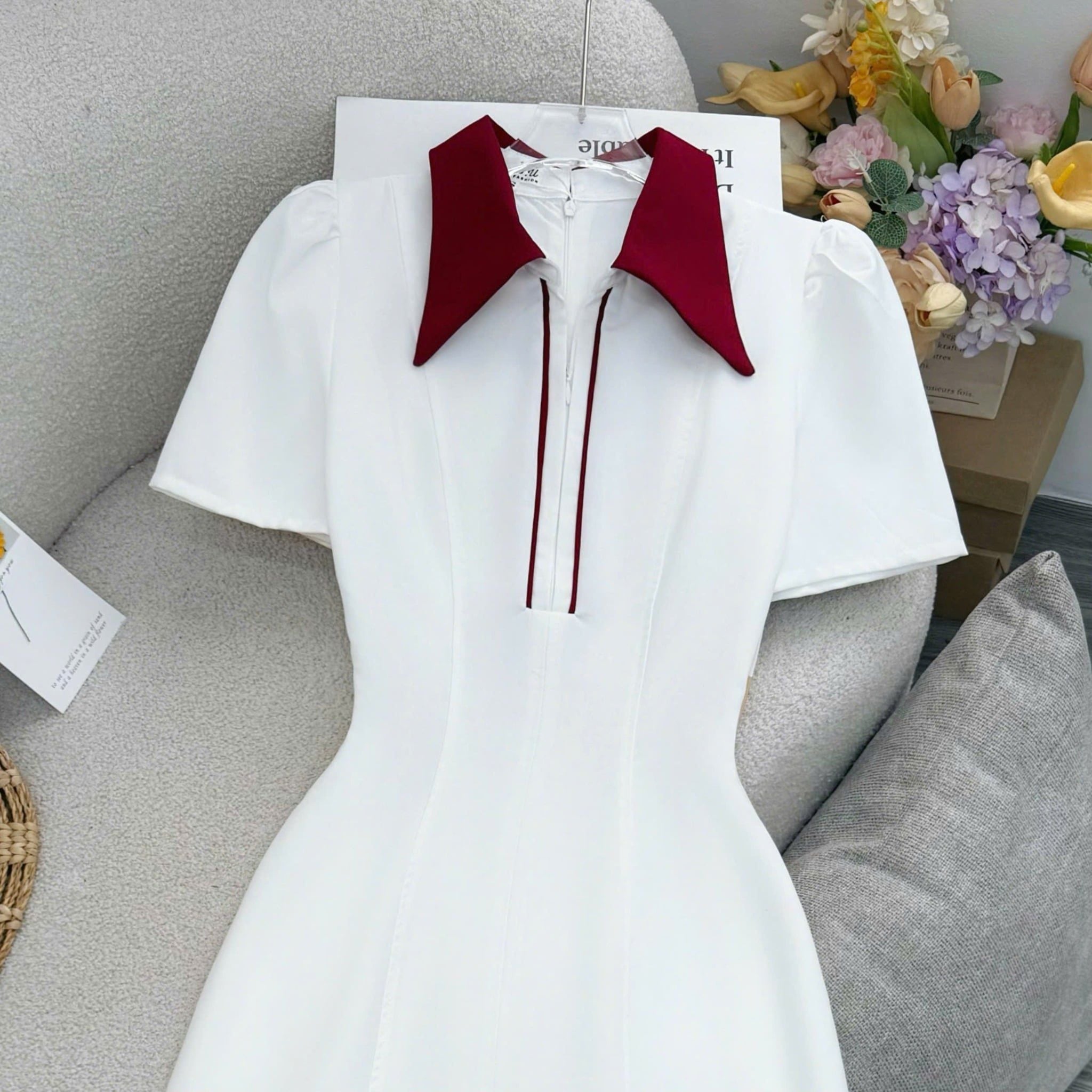 Đầm Thiết Kế Cổ Sơ Mi Dáng Dài Công Sở TuTu Store Mã D1609