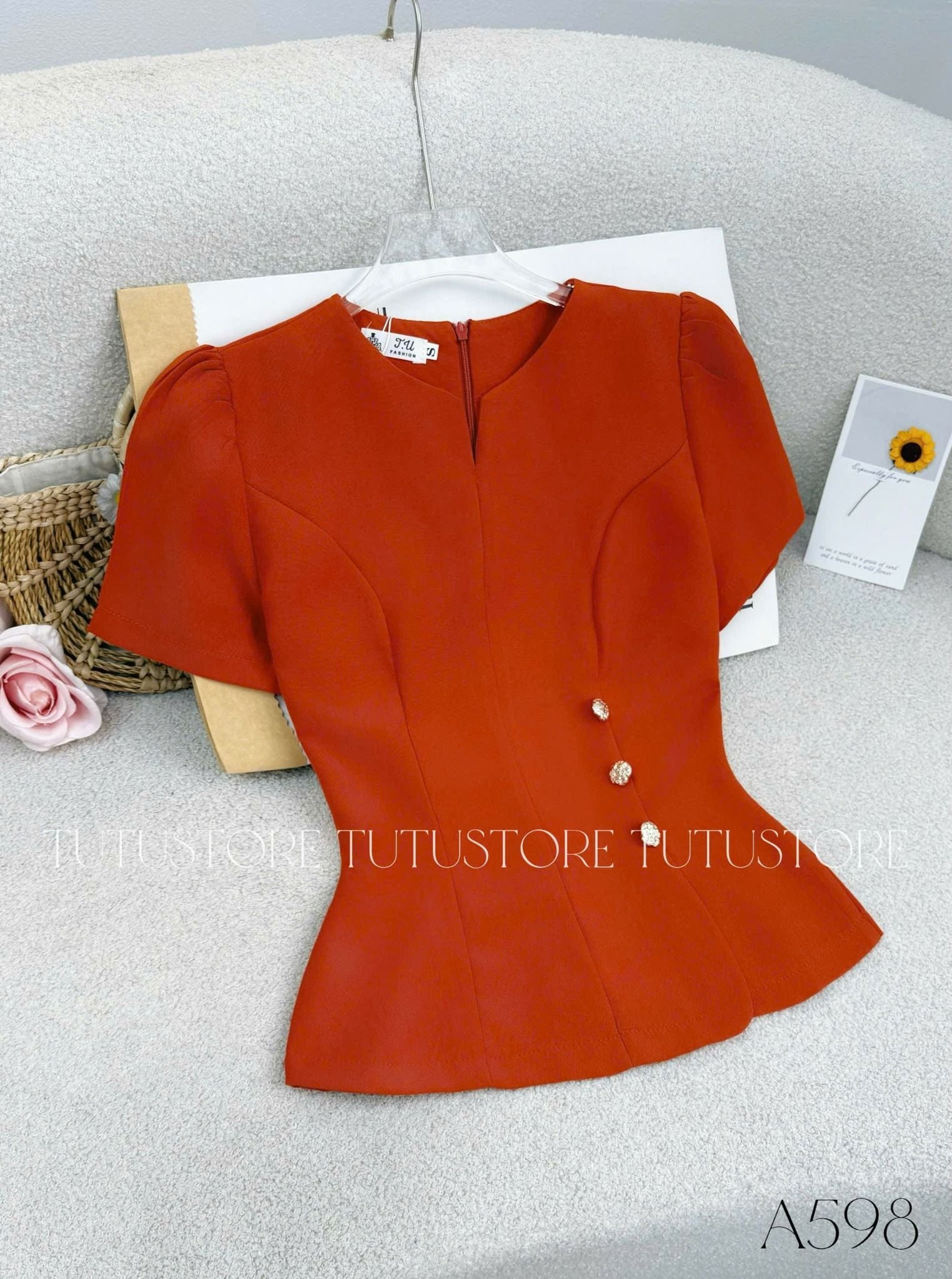 Áo Thiết Kế Dáng Peplum Công Sở TuTu Store Mã A598