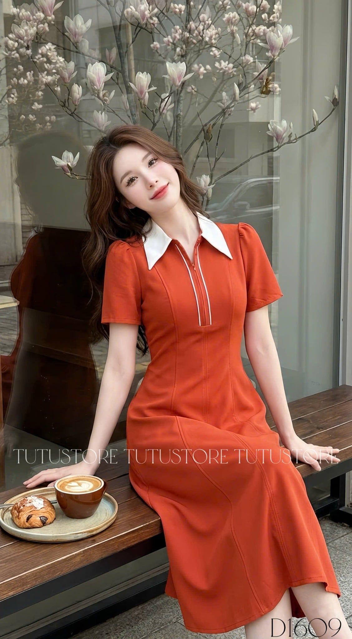 Đầm Thiết Kế Cổ Sơ Mi Dáng Dài Công Sở TuTu Store Mã D1609