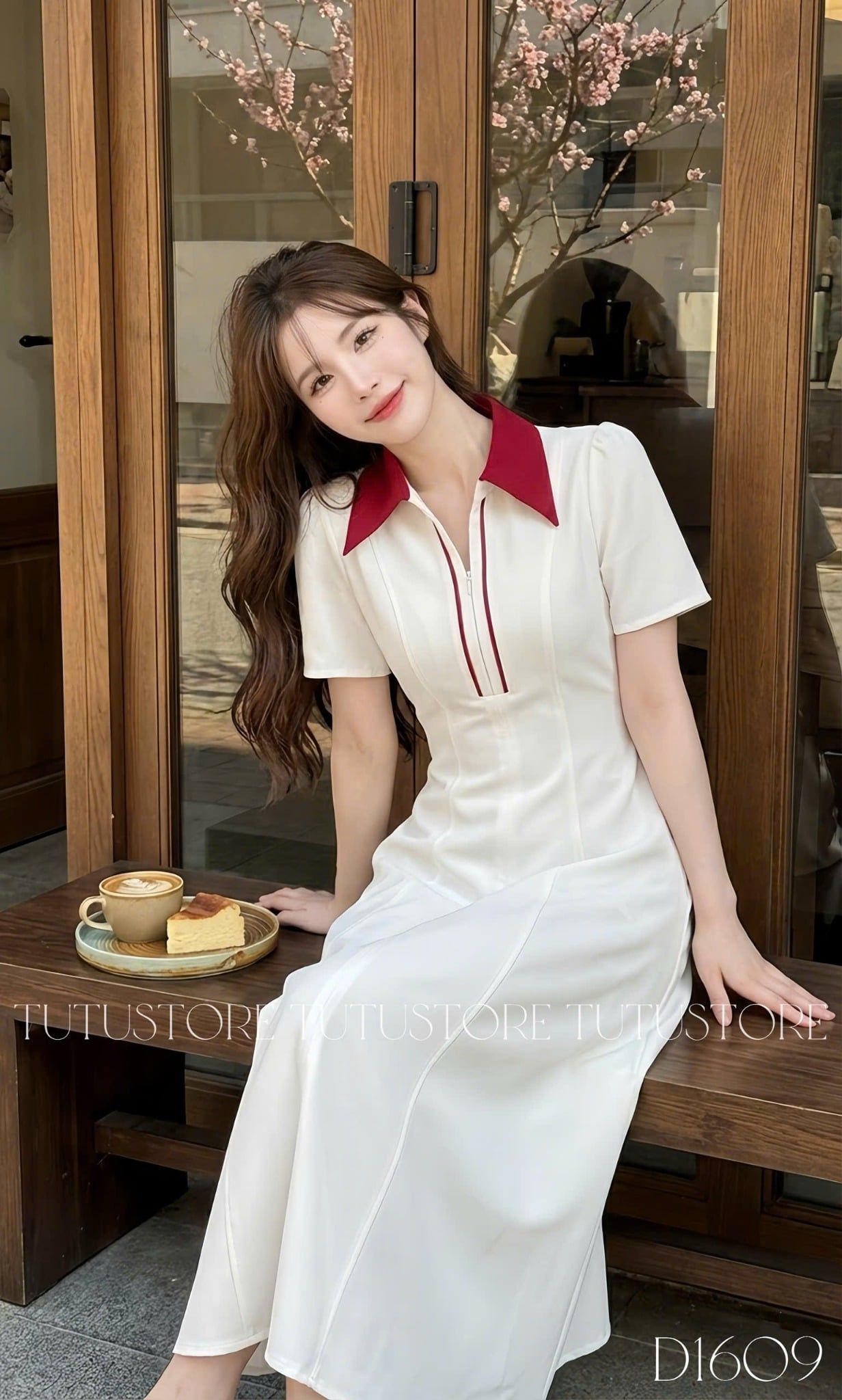 Đầm Thiết Kế Cổ Sơ Mi Dáng Dài Công Sở TuTu Store Mã D1609