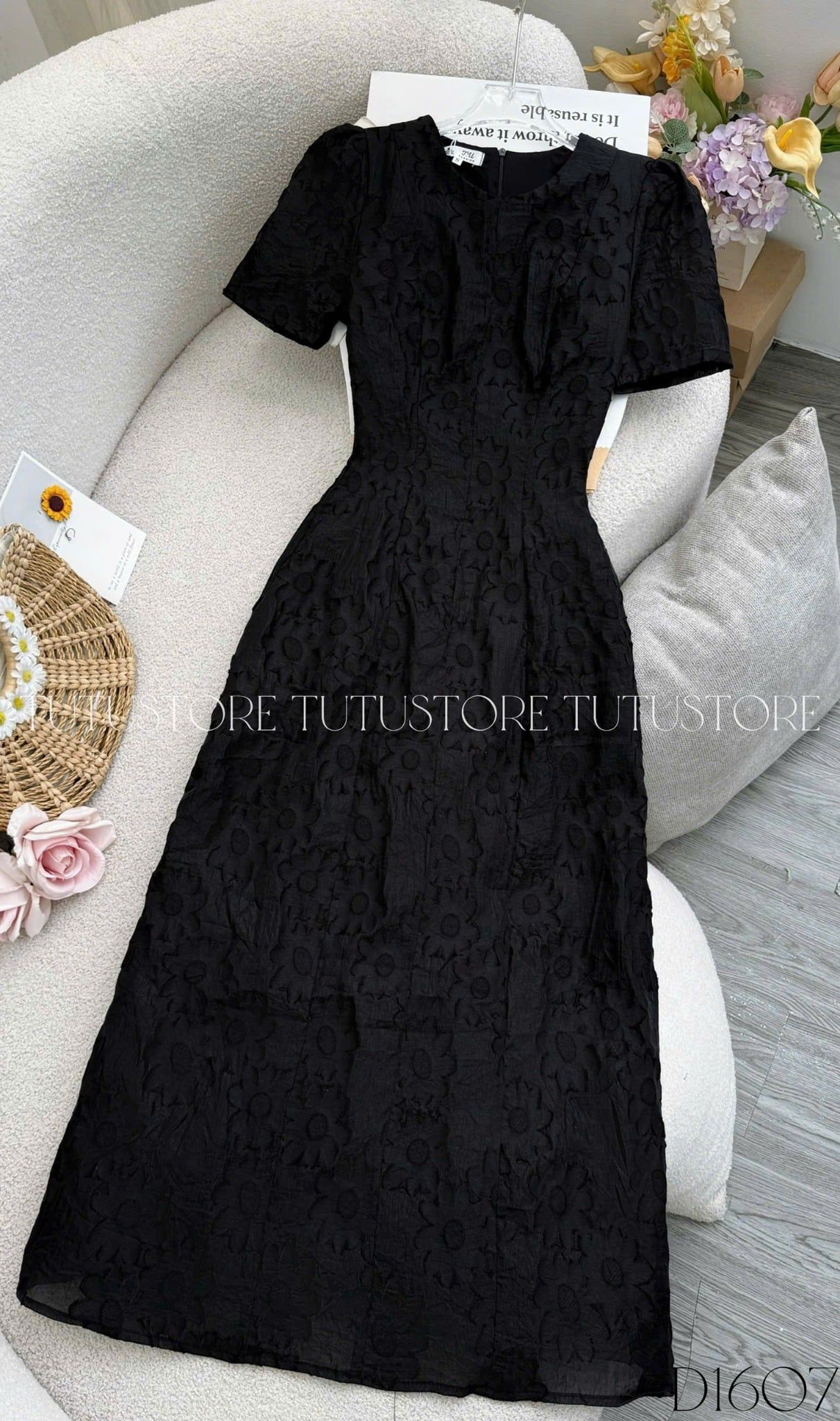 Đầm Thiết Kế Cổ Tròn Dáng Dài Đi Tiệc TuTu Store Mã D1607