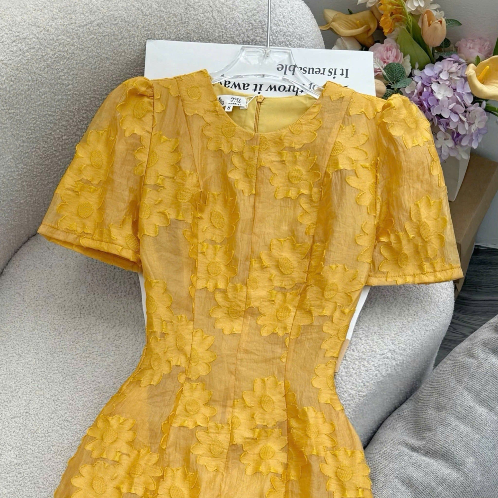 Đầm Thiết Kế Cổ Tròn Dáng Dài Đi Tiệc TuTu Store Mã D1607