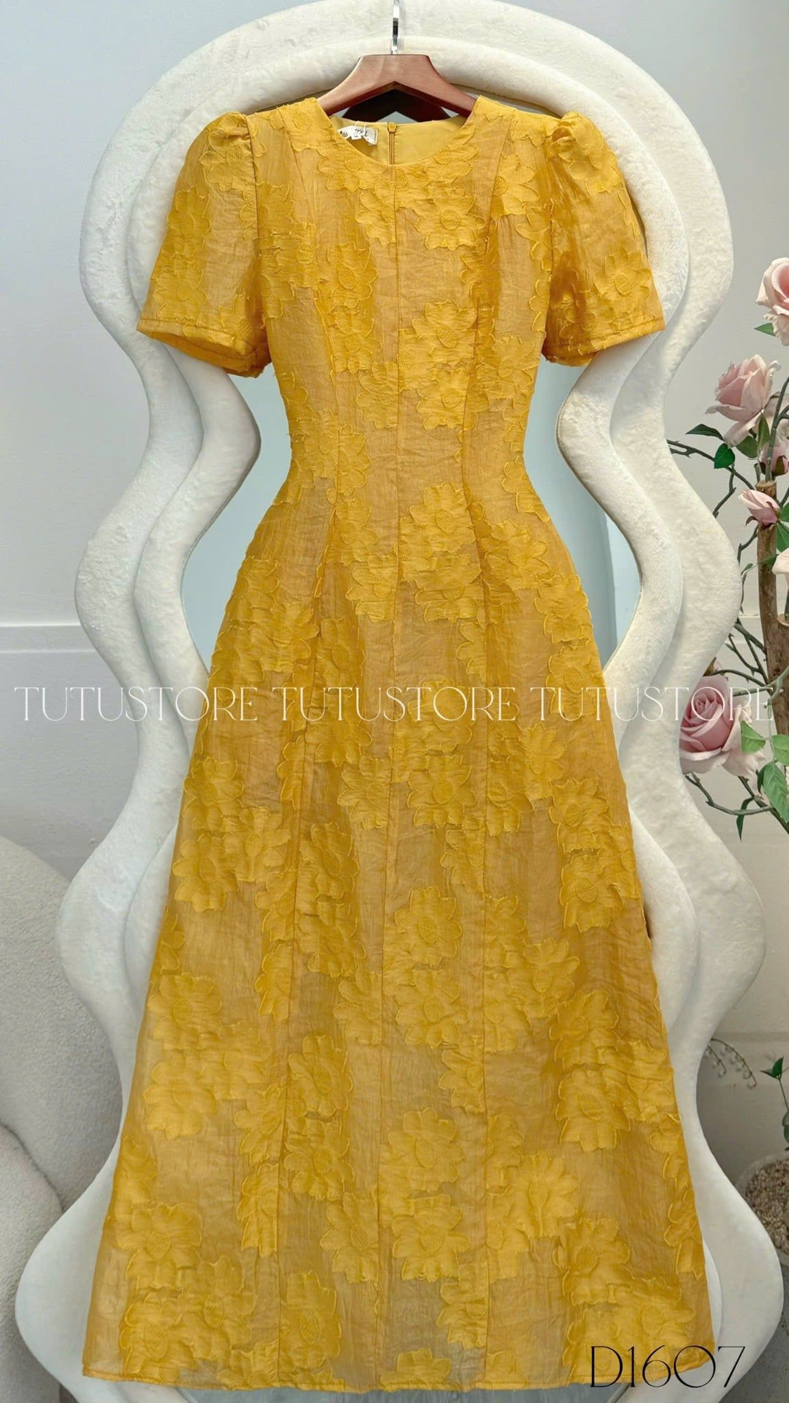 Đầm Thiết Kế Cổ Tròn Dáng Dài Đi Tiệc TuTu Store Mã D1607