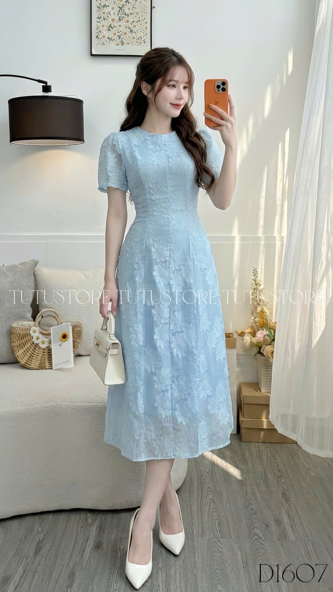 Đầm Thiết Kế Cổ Tròn Dáng Dài Đi Tiệc TuTu Store Mã D1607