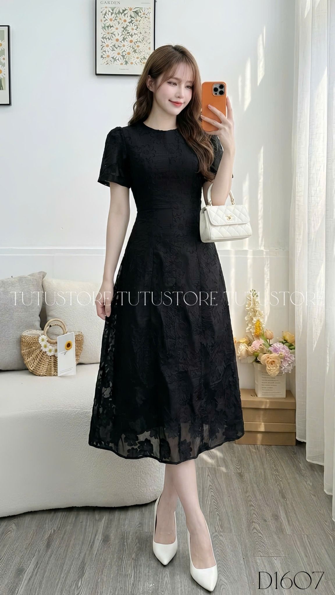 Đầm Thiết Kế Cổ Tròn Dáng Dài Đi Tiệc TuTu Store Mã D1607