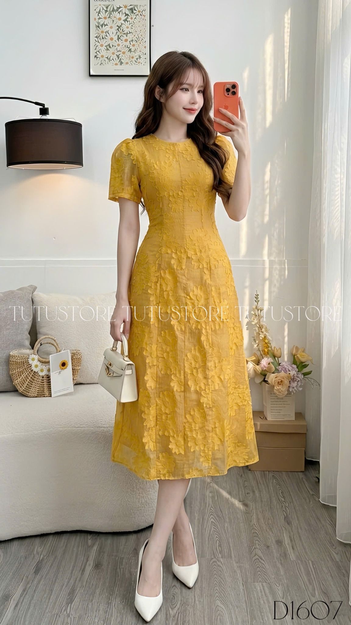 Đầm Thiết Kế Cổ Tròn Dáng Dài Đi Tiệc TuTu Store Mã D1607