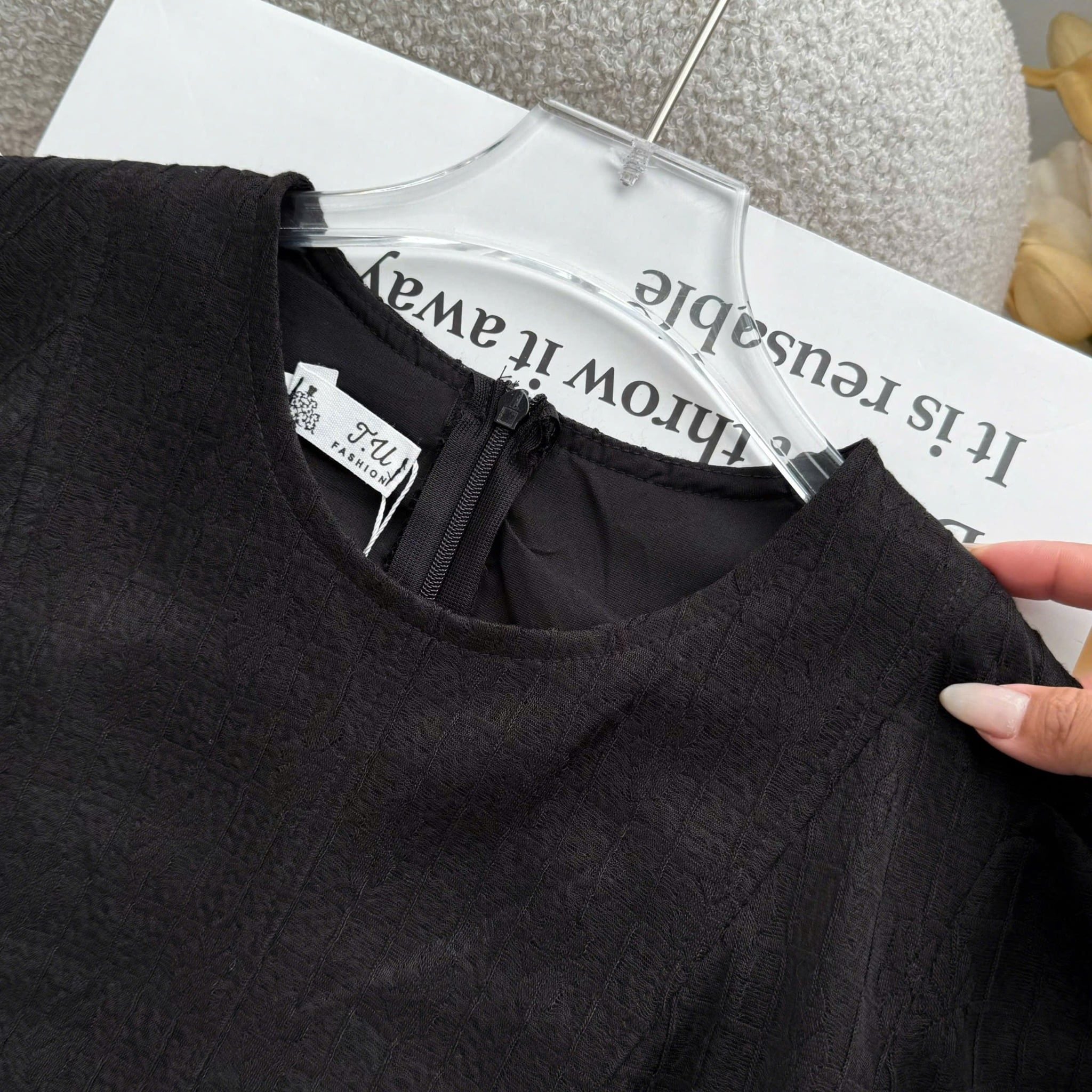 Đầm Thiết Kế Cổ Tròn Dáng Dài Đi Chơi TuTu Store Mã D1611