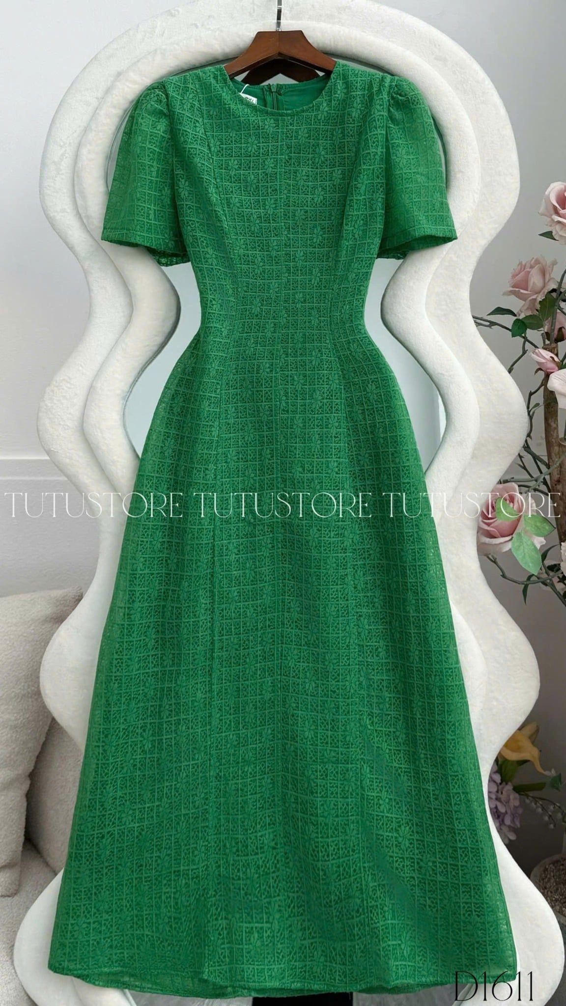 Đầm Thiết Kế Cổ Tròn Dáng Dài Đi Chơi TuTu Store Mã D1611