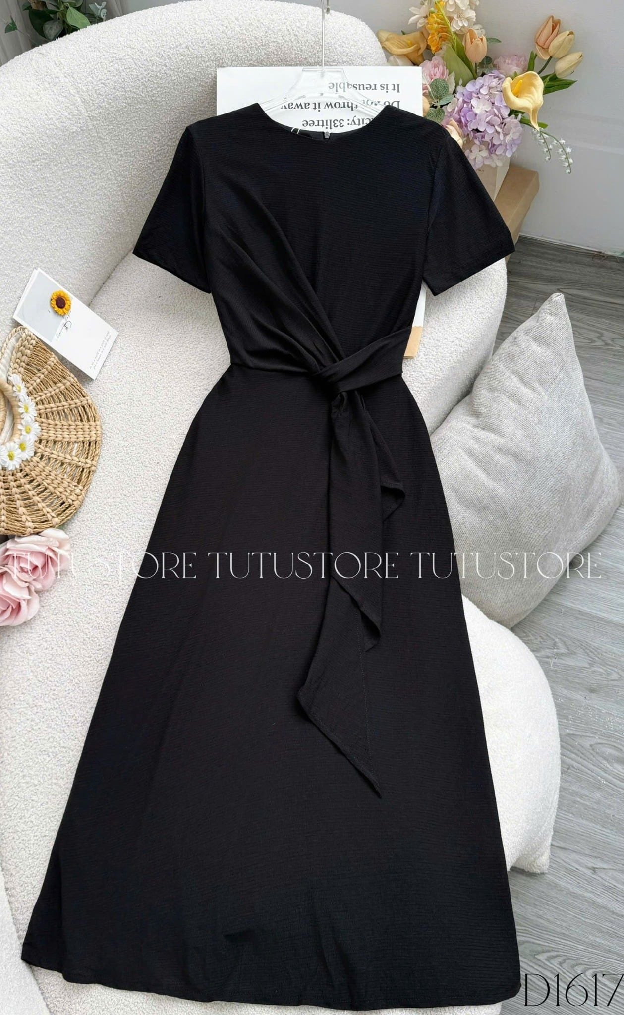 Đầm Thiết Kế Cổ Tròn Dáng Dài Đi Tiệc TuTu Store Mã D1617